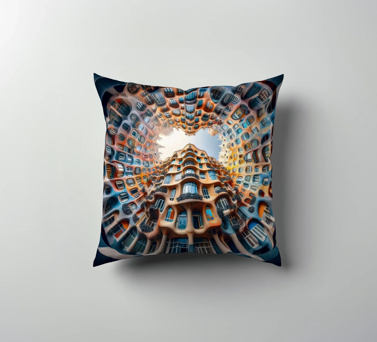 Sphere 019 - Surreal Circular Architecture cuscino da Spheres
