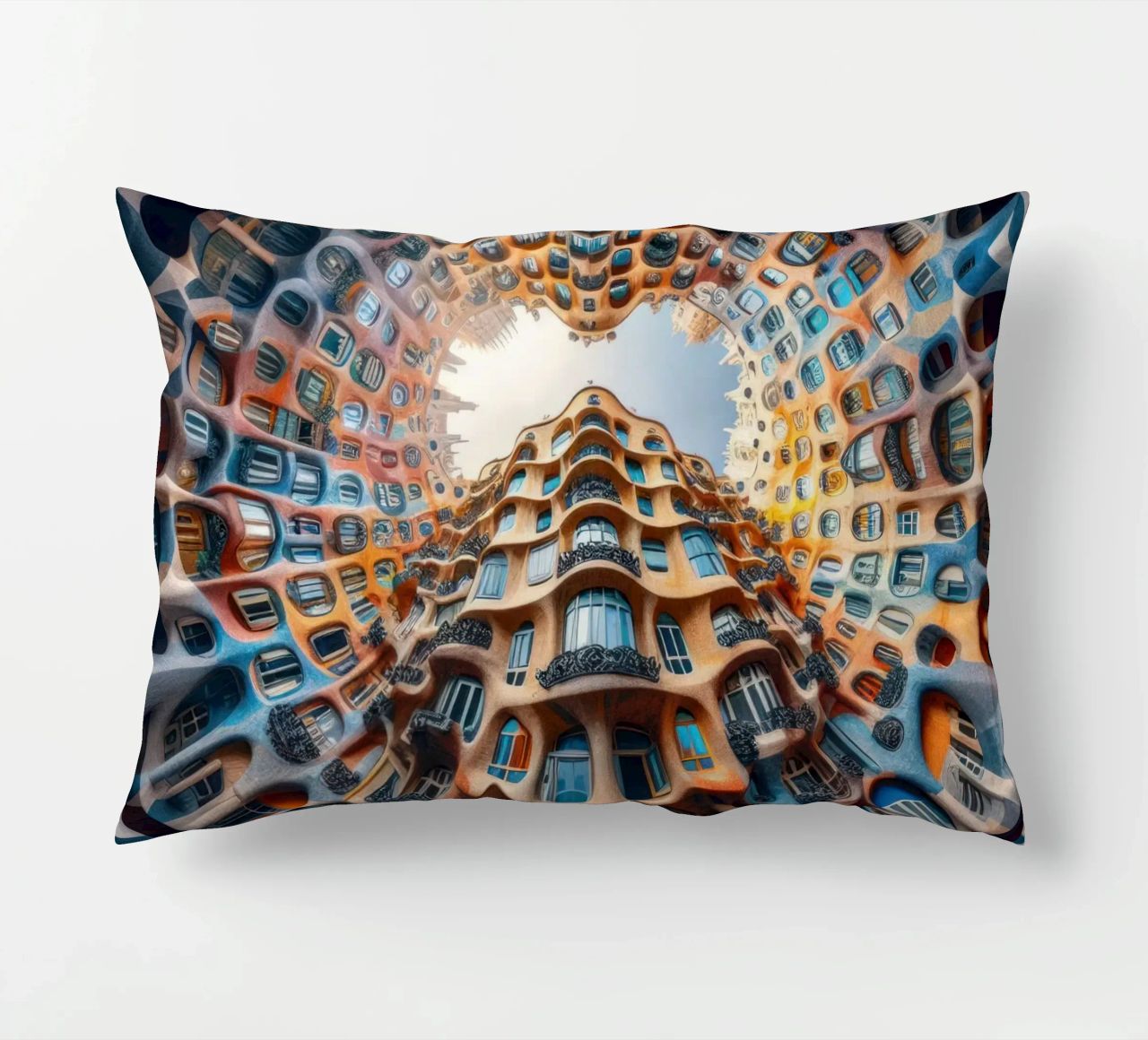 Sphere 019 - Surreal Circular Architecture cuscino da Spheres