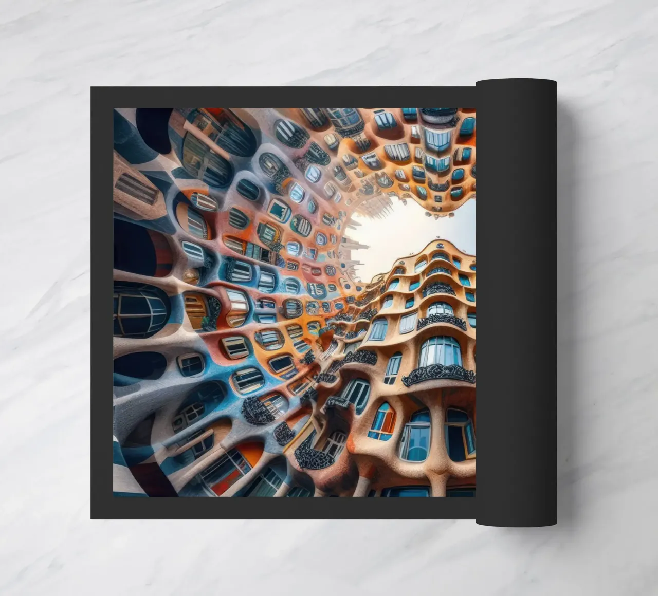 Sphere 019 - Surreal Circular Architecture deurmat van Spheres