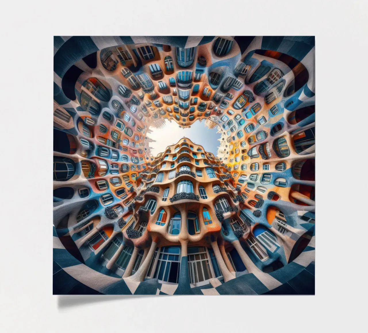 Sphere 019 - Surreal Circular Architecture foglio adesivo da Spheres