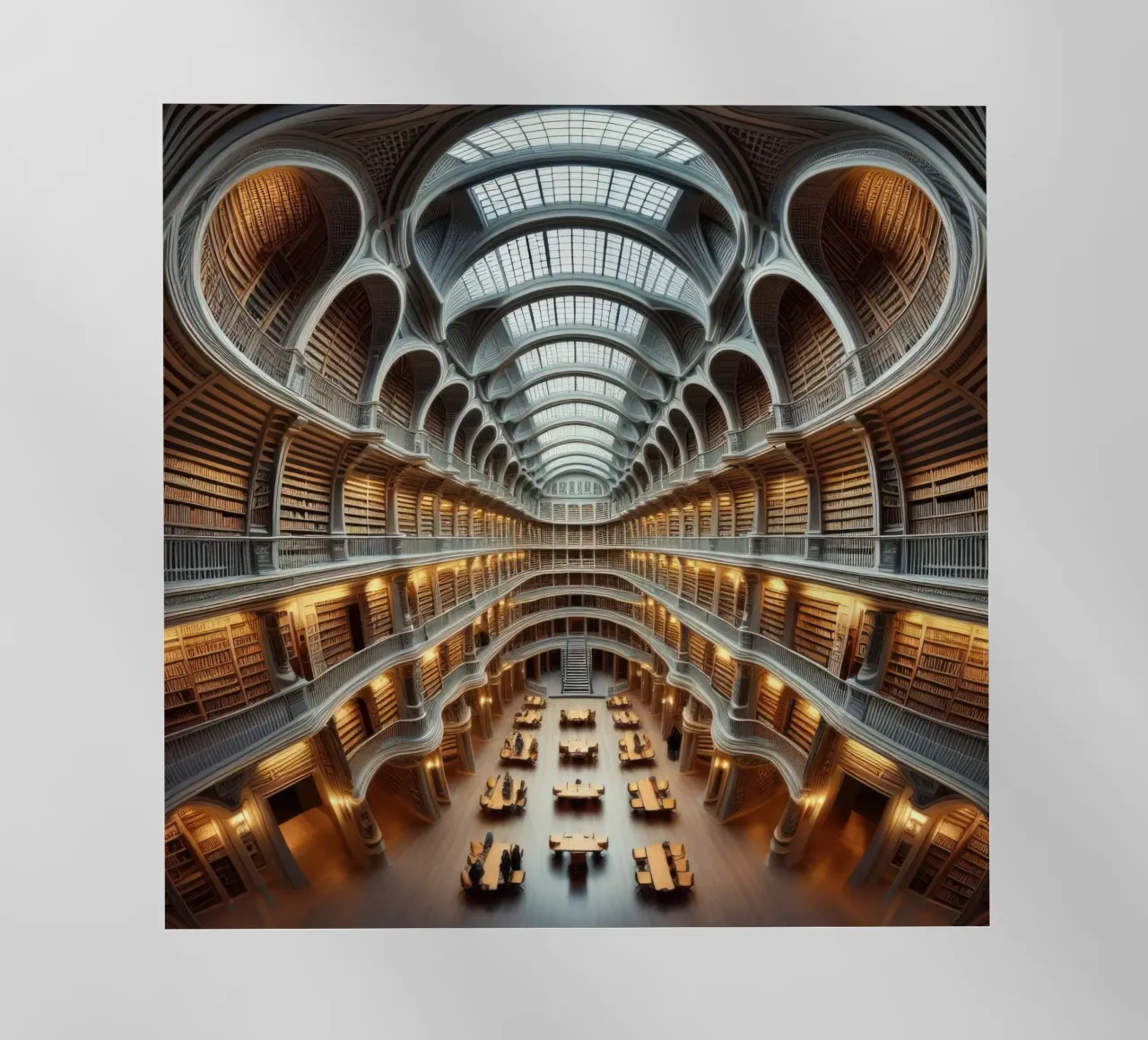 Sphere 021 - Grand Library Interior pellicola backlit da Spheres