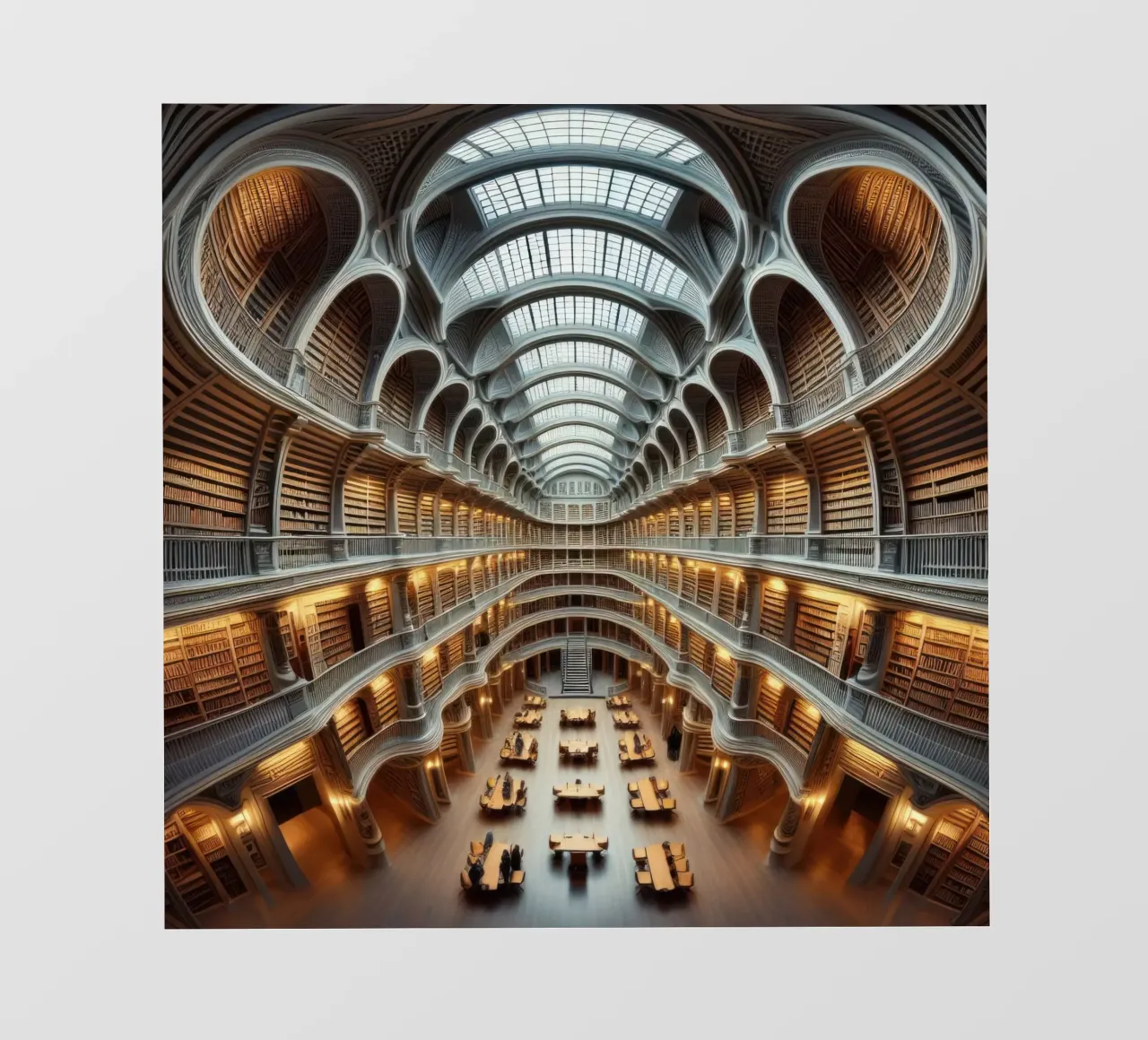 Sphere 021 - Grand Library Interior pellicola backlit da Spheres