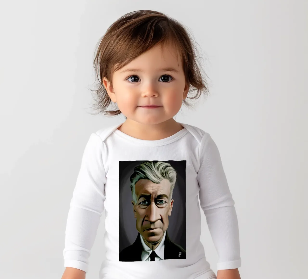 David Lynch babyrompertje lange mouwen van Rob Art | Illustration