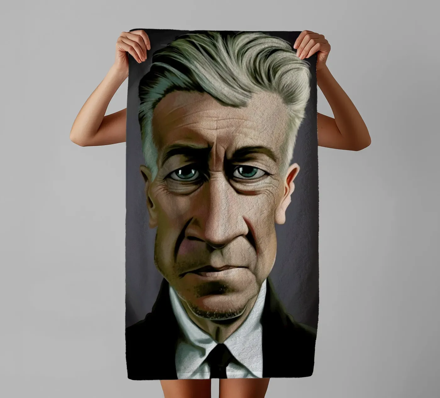 David Lynch towel by Rob Art | Illustration