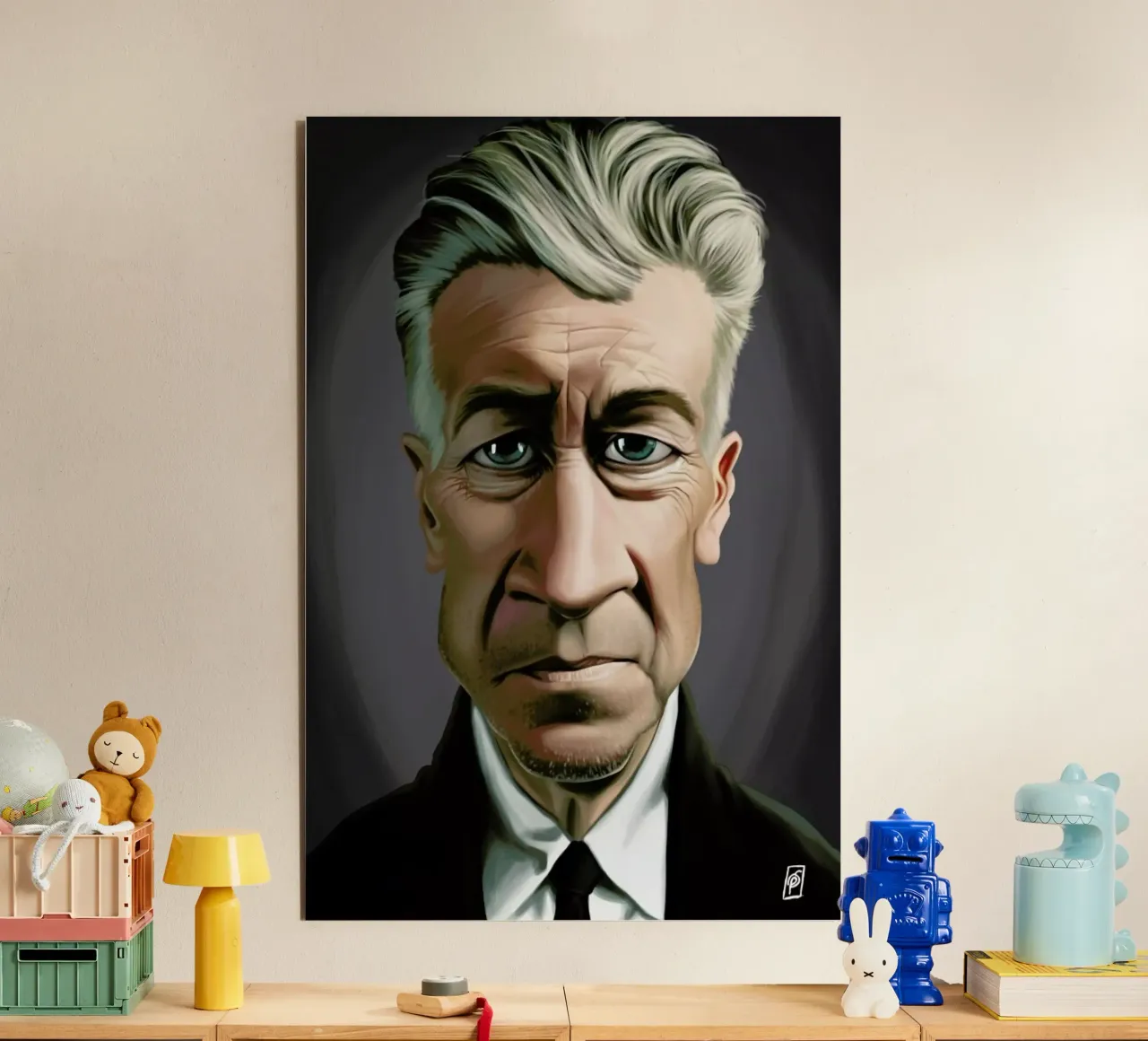 David Lynch alluminio dibond da Rob Art | Illustration