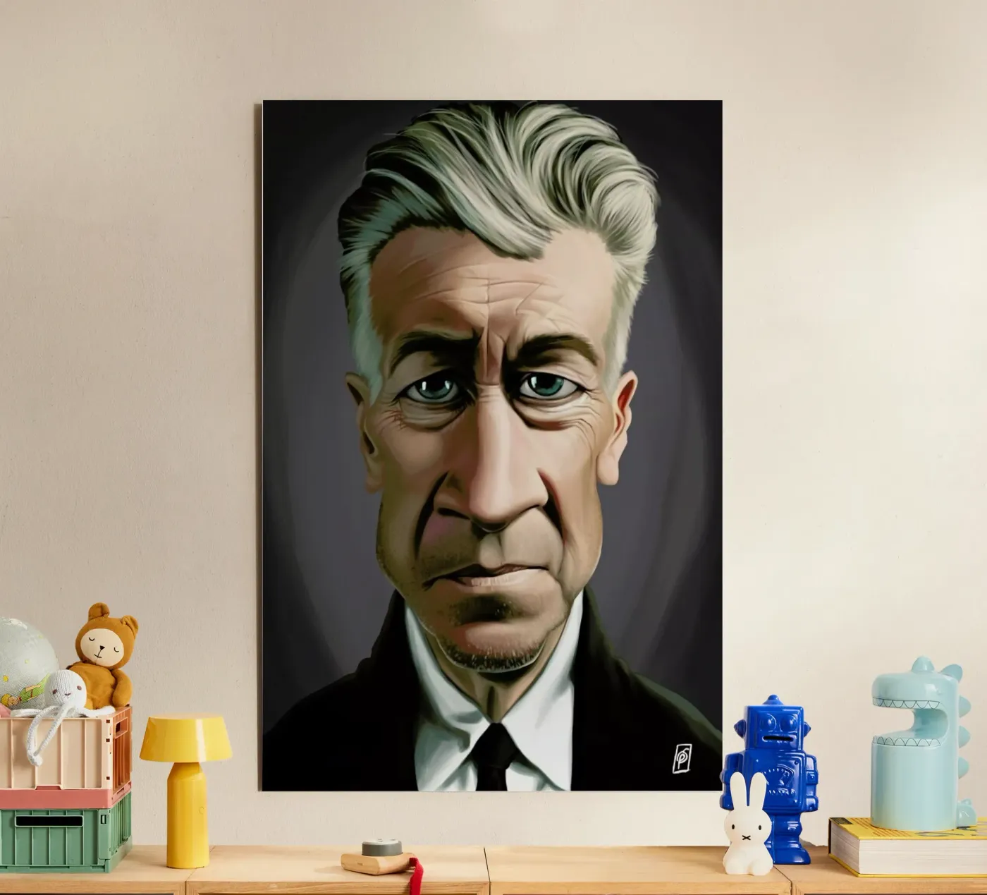 David Lynch alluminio dibond da Rob Art | Illustration