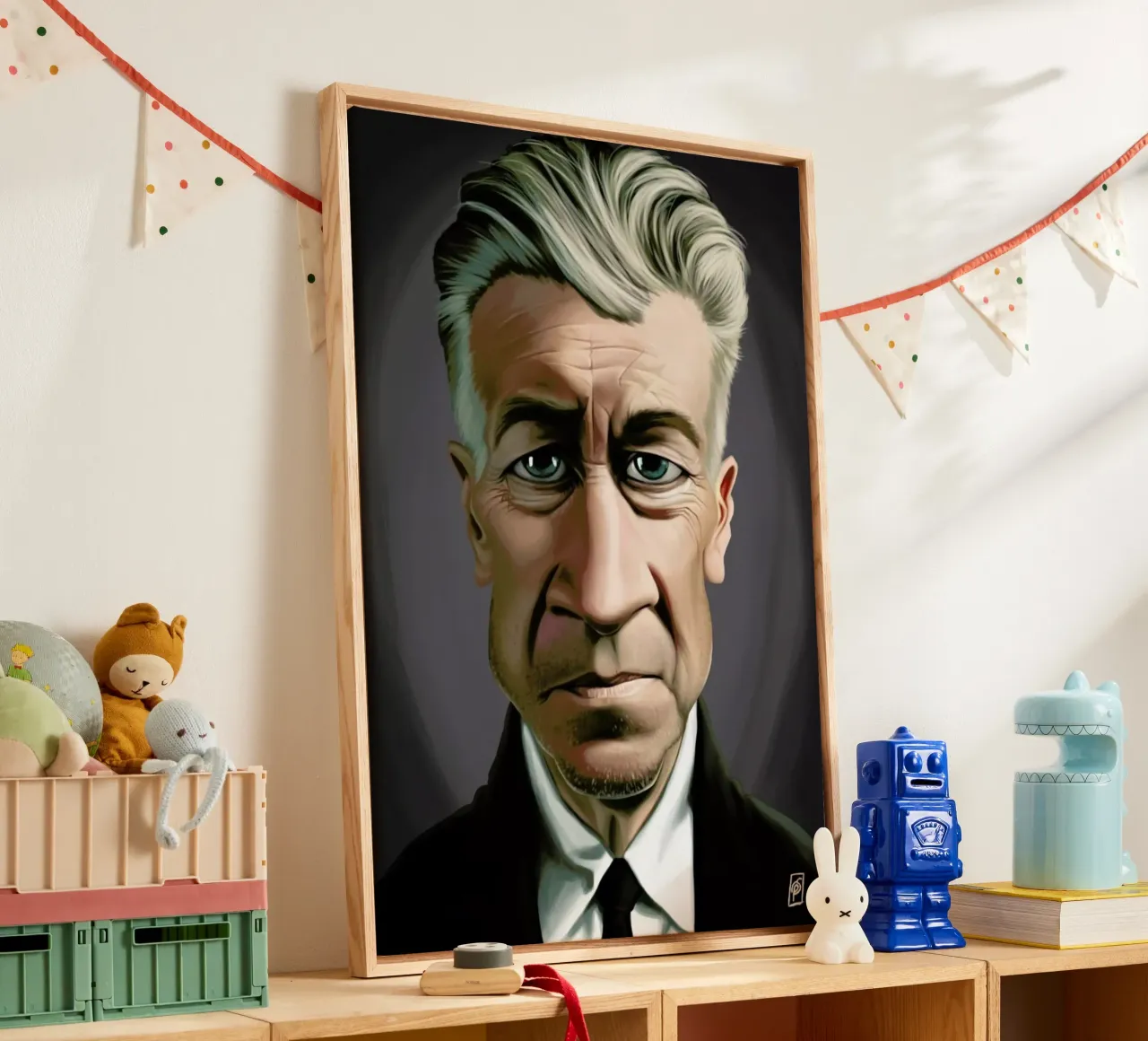 David Lynch tela con Cornice a cassetta da Rob Art | Illustration
