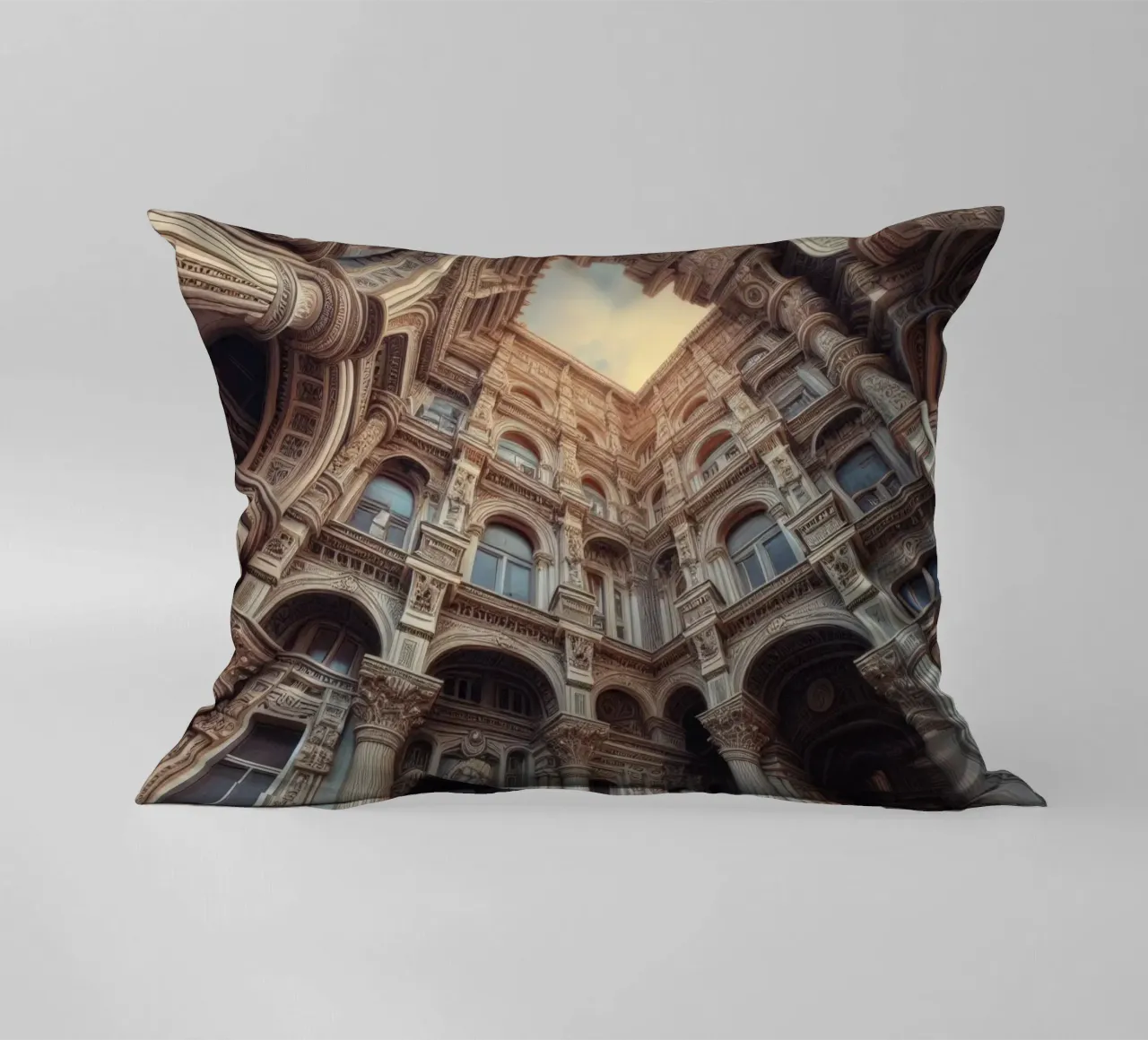 Sphere 020 - Ornate Classical Courtyard cuscino da Spheres