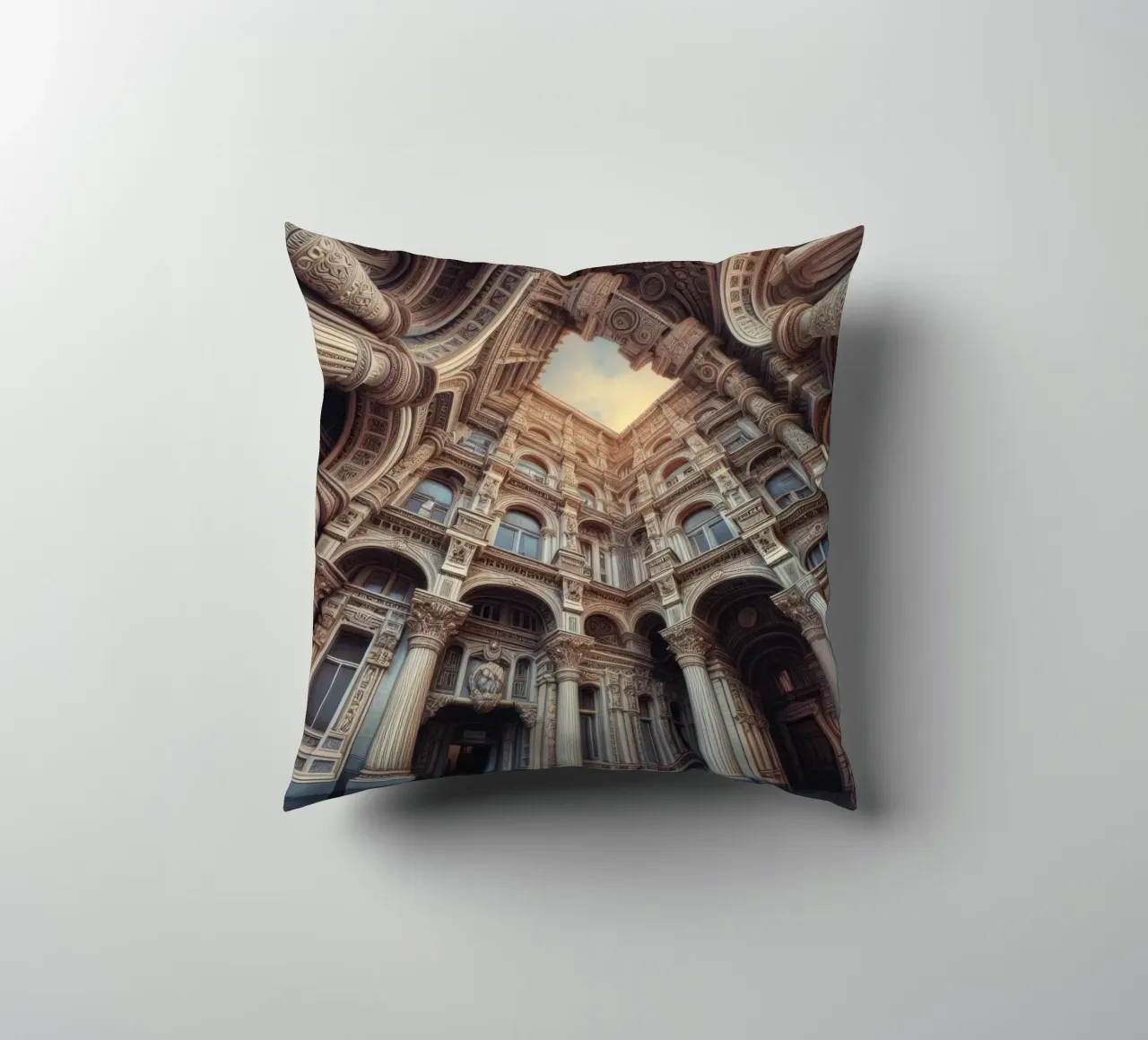 Sphere 020 - Ornate Classical Courtyard cuscino da Spheres