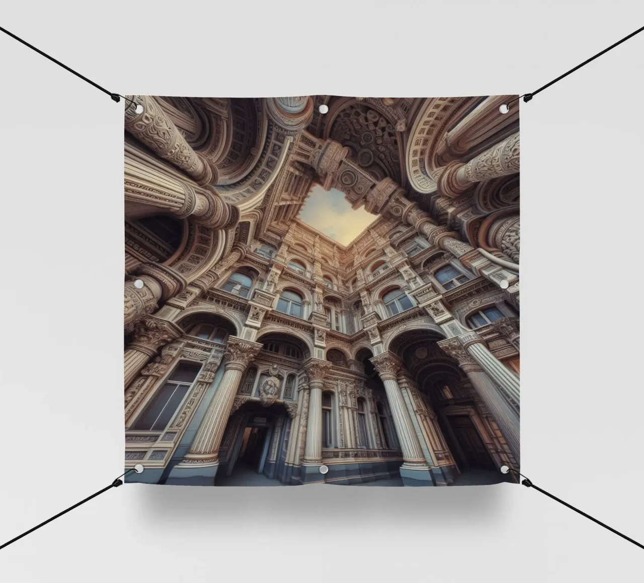 Sphere 020 - Ornate Classical Courtyard pvc-zeil van Spheres