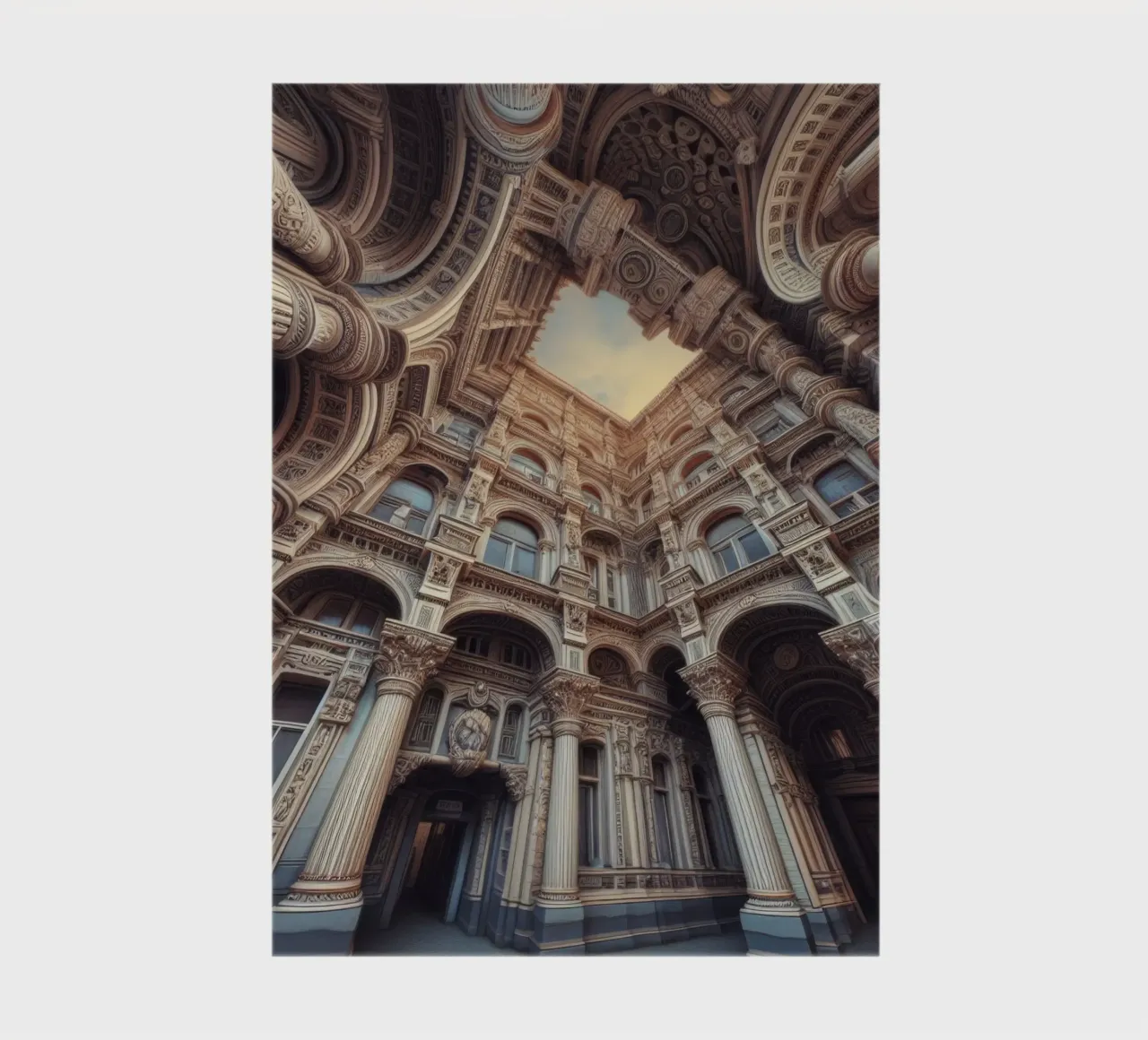 Sphere 020 - Ornate Classical Courtyard notebook by Spheres