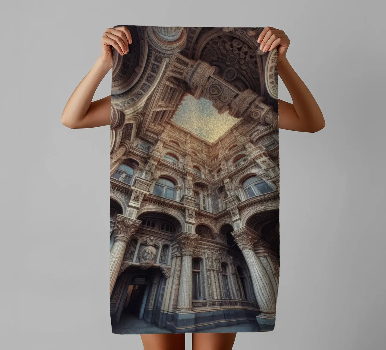 Sphere 020 - Ornate Classical Courtyard asciugamano da bagno da Spheres