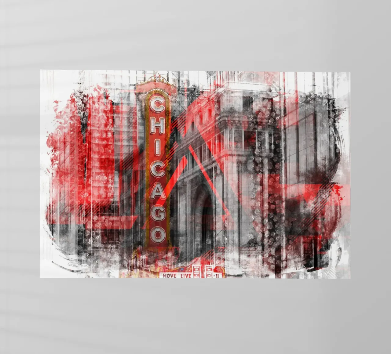 Chicago | Geometric Mix No. 4 pellicola backlit da Melanie Viola