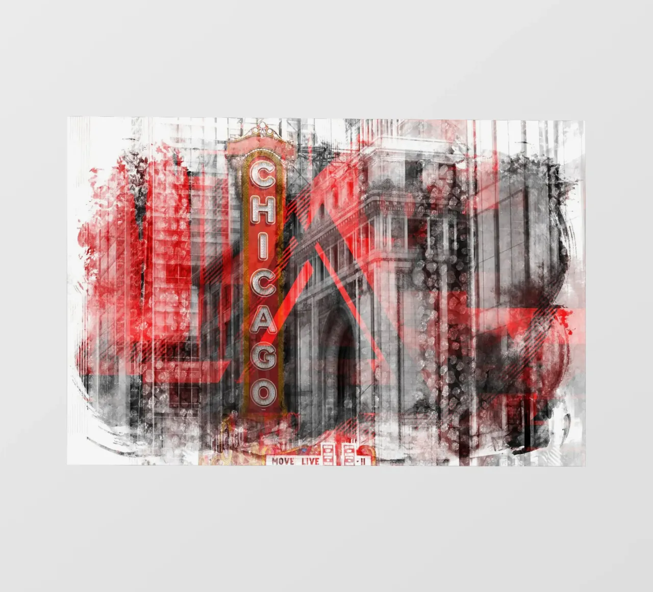 Chicago | Geometric Mix No. 4 pellicola backlit da Melanie Viola