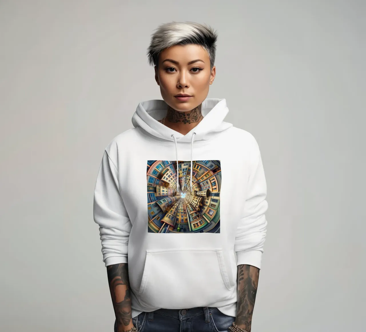 Sphere 012 - Whimsical Spiral Architecture felpa con cappuccio da Spheres