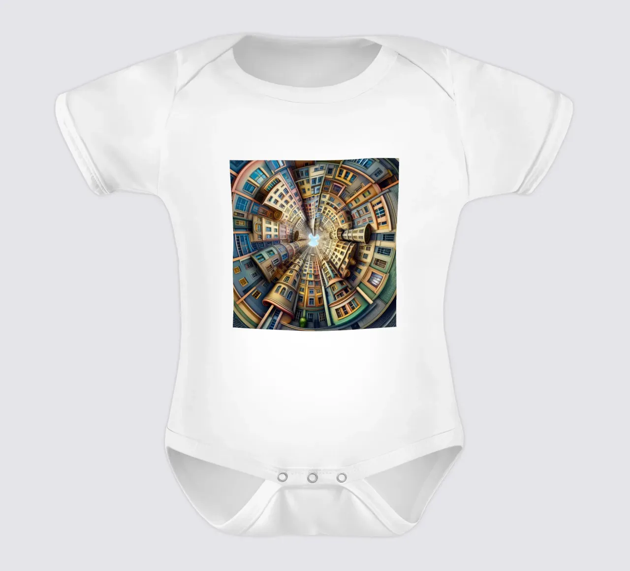 Sphere 012 - Whimsical Spiral Architecture body neonato maniche corte da Spheres