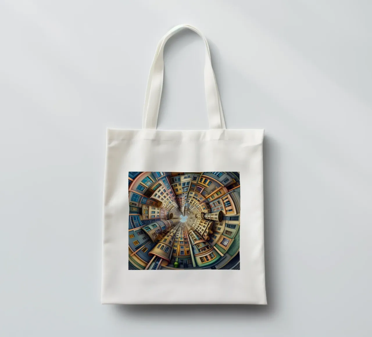 Sphere 012 - Whimsical Spiral Architecture borsa in juta da Spheres