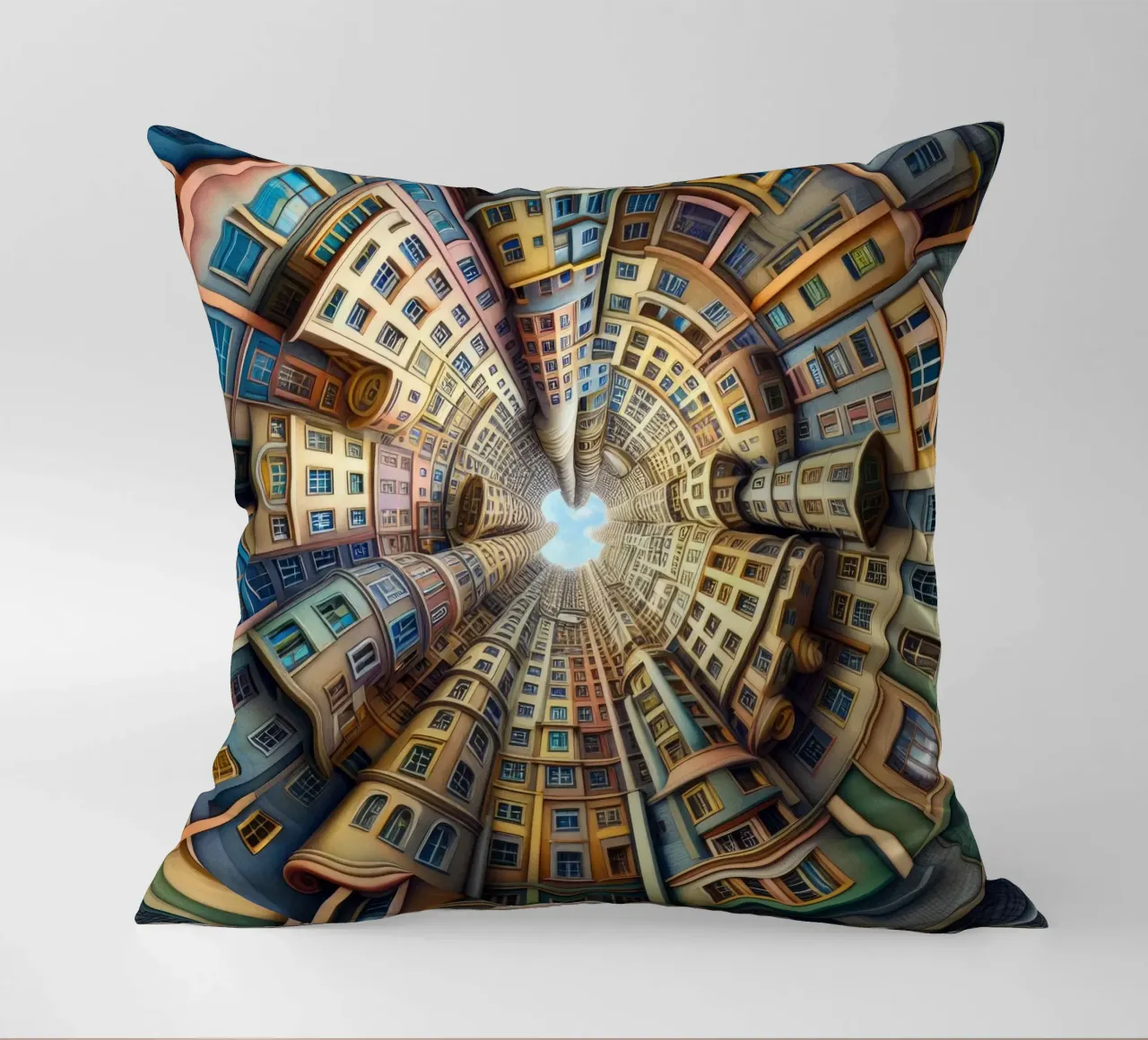 Sphere 012 - Whimsical Spiral Architecture Kissen von Spheres