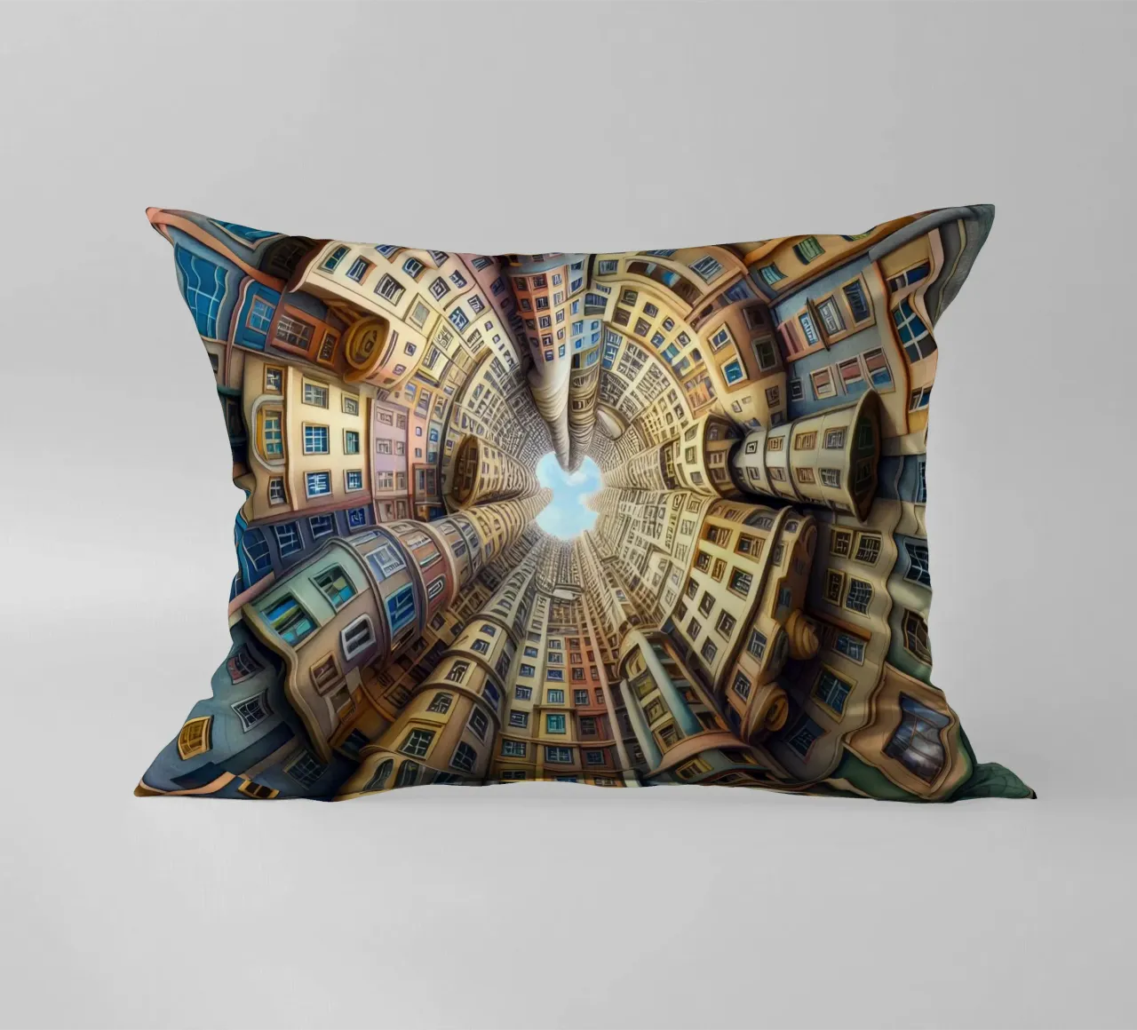 Sphere 012 - Whimsical Spiral Architecture Kissen von Spheres