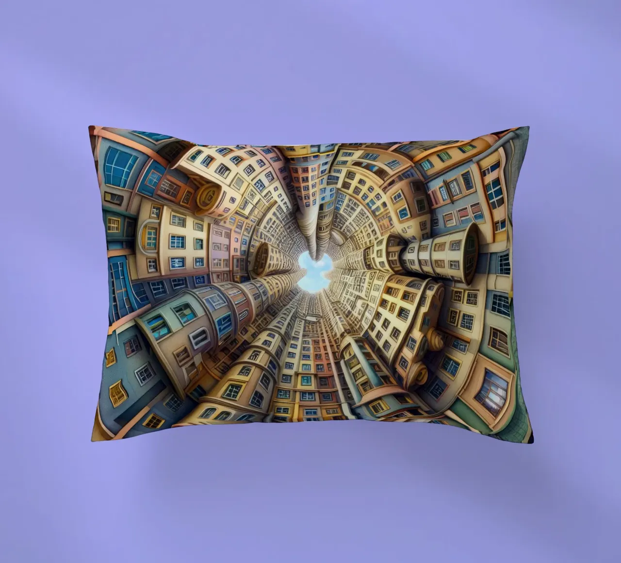 Sphere 012 - Whimsical Spiral Architecture Kissen von Spheres