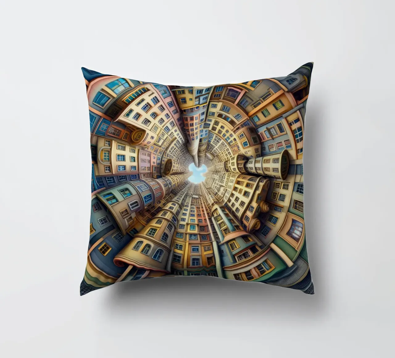 Sphere 012 - Whimsical Spiral Architecture cuscino da Spheres