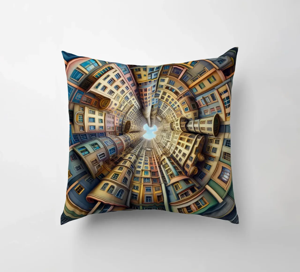 Sphere 012 - Whimsical Spiral Architecture cuscino da Spheres