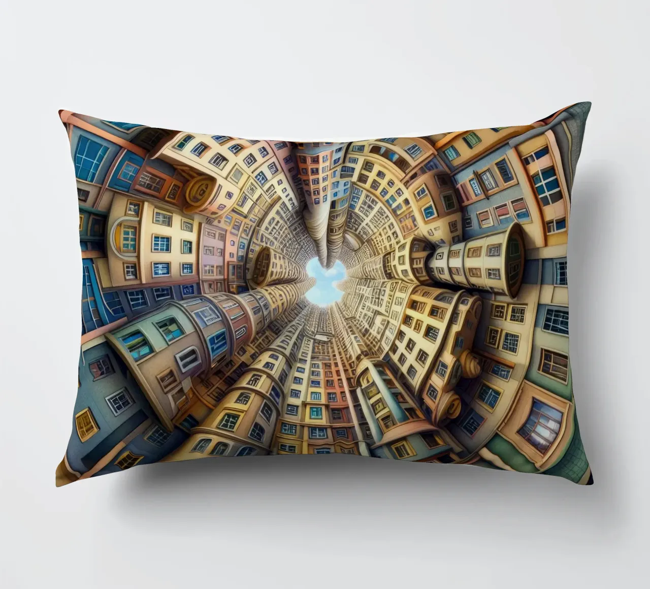 Sphere 012 - Whimsical Spiral Architecture Kissen von Spheres