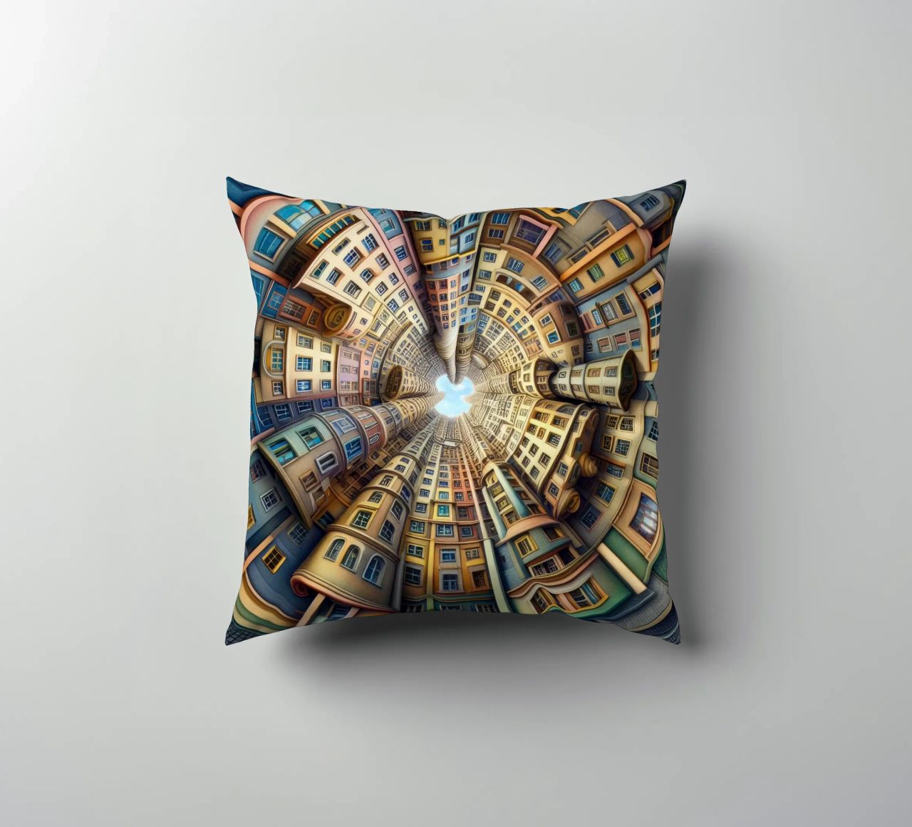 Sphere 012 - Whimsical Spiral Architecture cuscino da Spheres