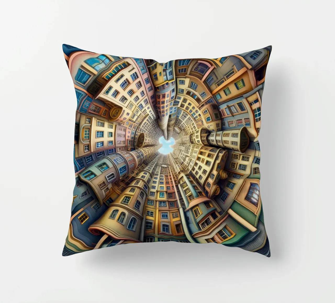 Sphere 012 - Whimsical Spiral Architecture cuscino da Spheres