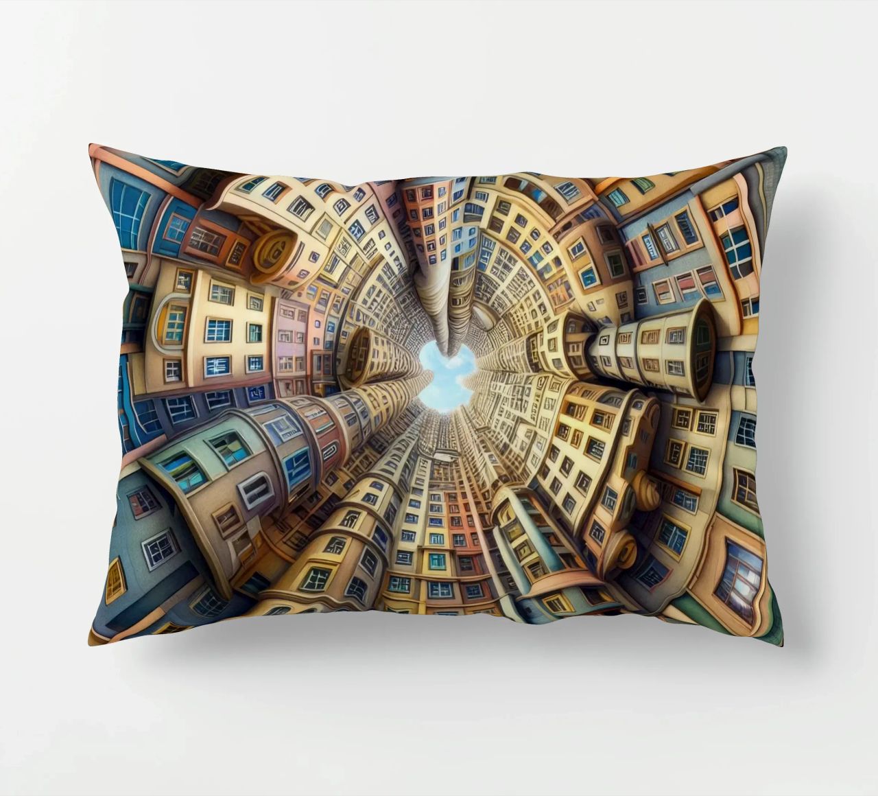 Sphere 012 - Whimsical Spiral Architecture cuscino da Spheres
