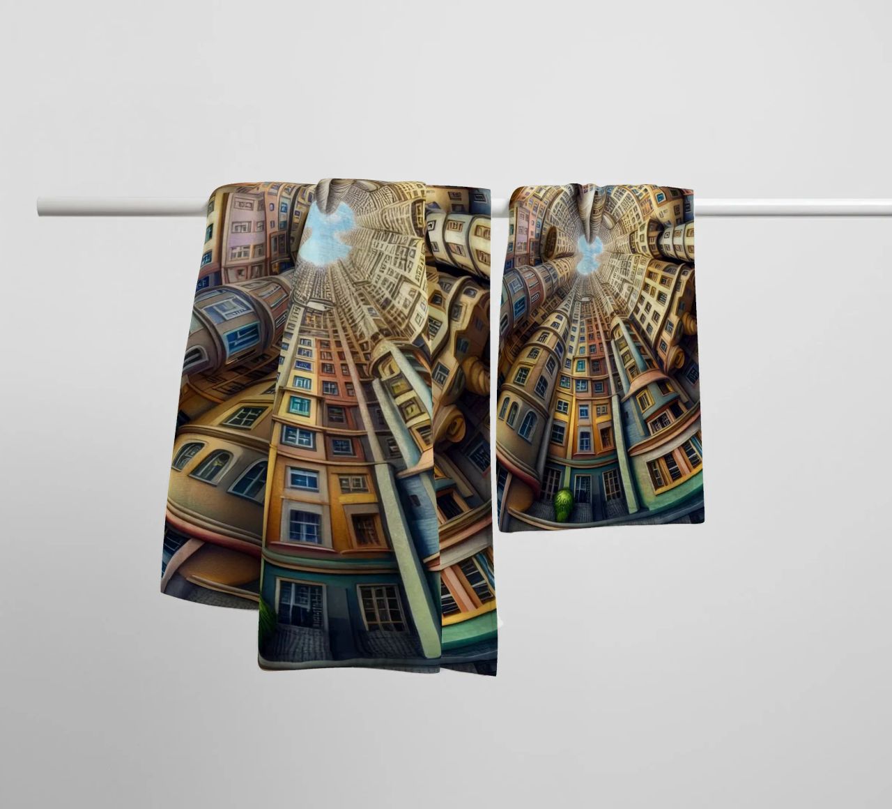 Sphere 012 - Whimsical Spiral Architecture asciugamano da bagno da Spheres