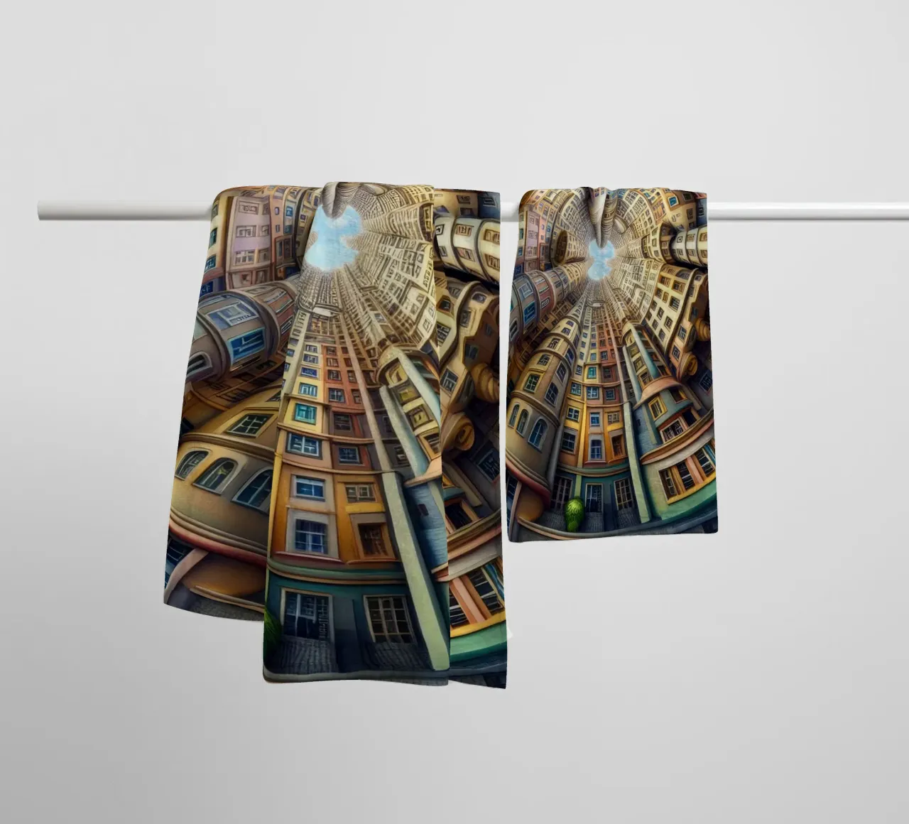 Sphere 012 - Whimsical Spiral Architecture asciugamano da bagno da Spheres