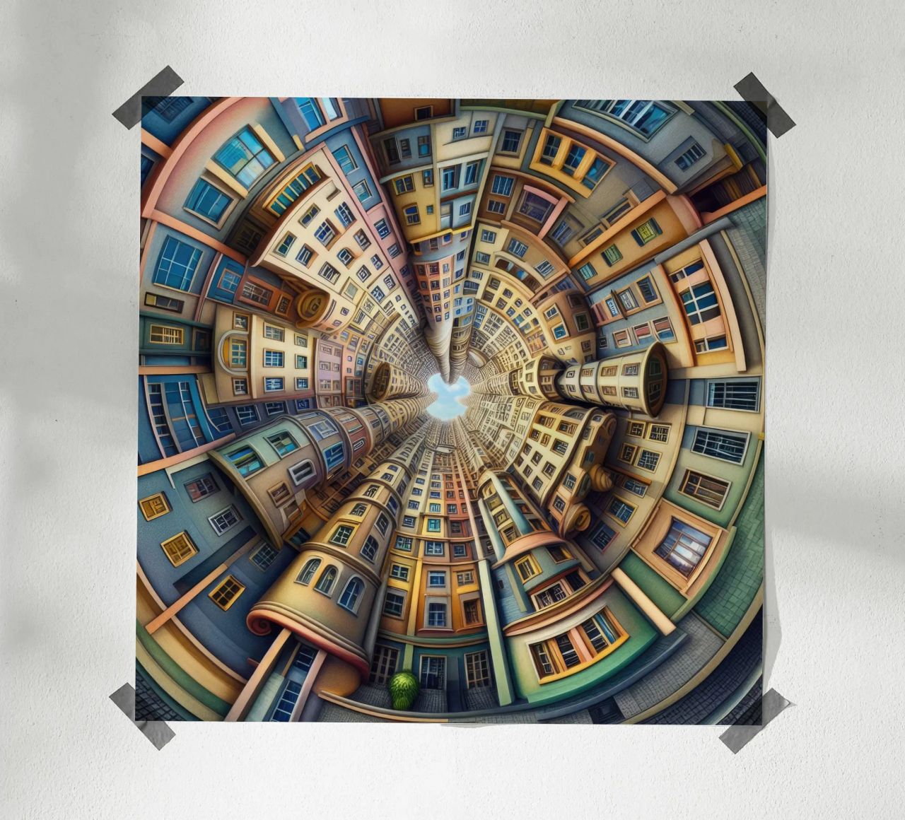 Sphere 012 - Whimsical Spiral Architecture carta hahnemühle da Spheres