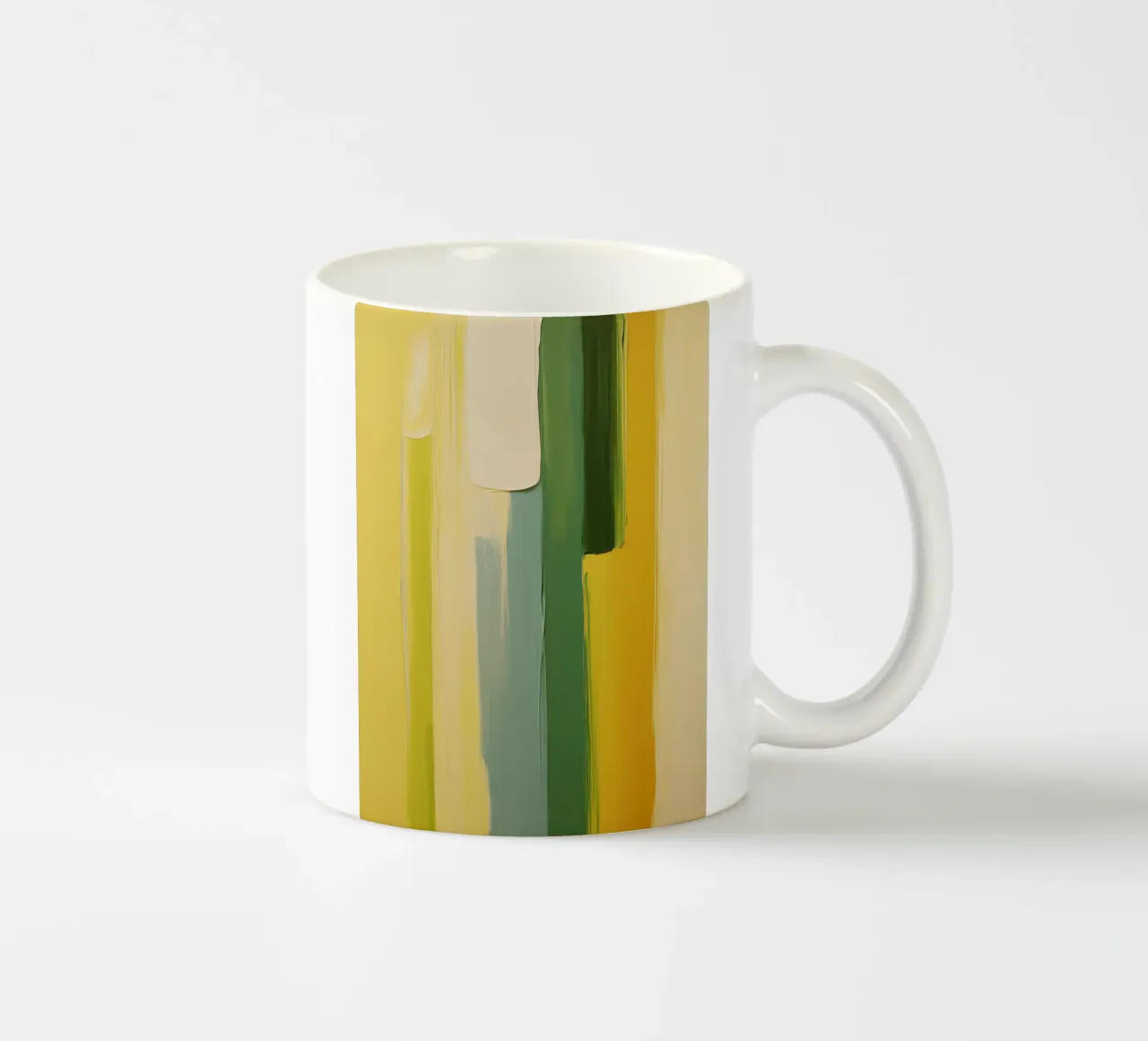 Abstract green and yellow tazza in ceramica da Imagine