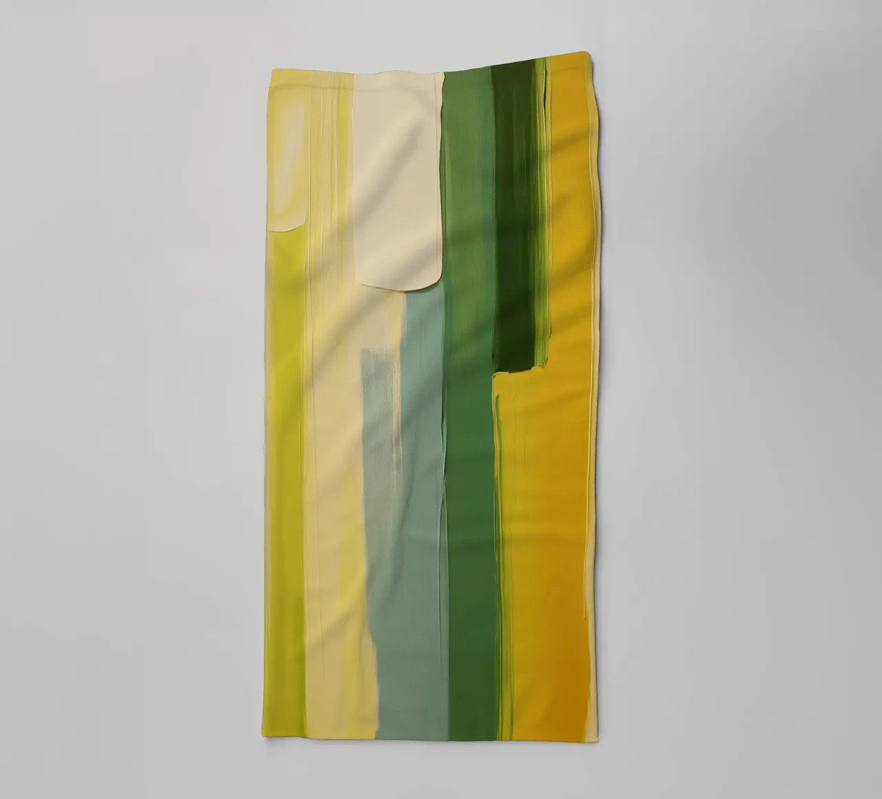 Abstract green and yellow asciugamano da bagno da Imagine