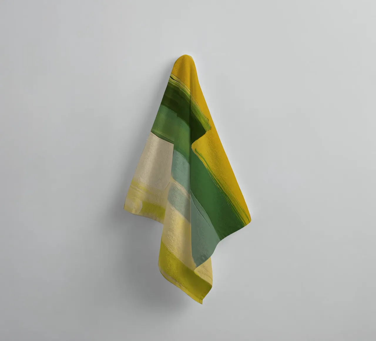 Abstract green and yellow asciugamano da bagno da Imagine