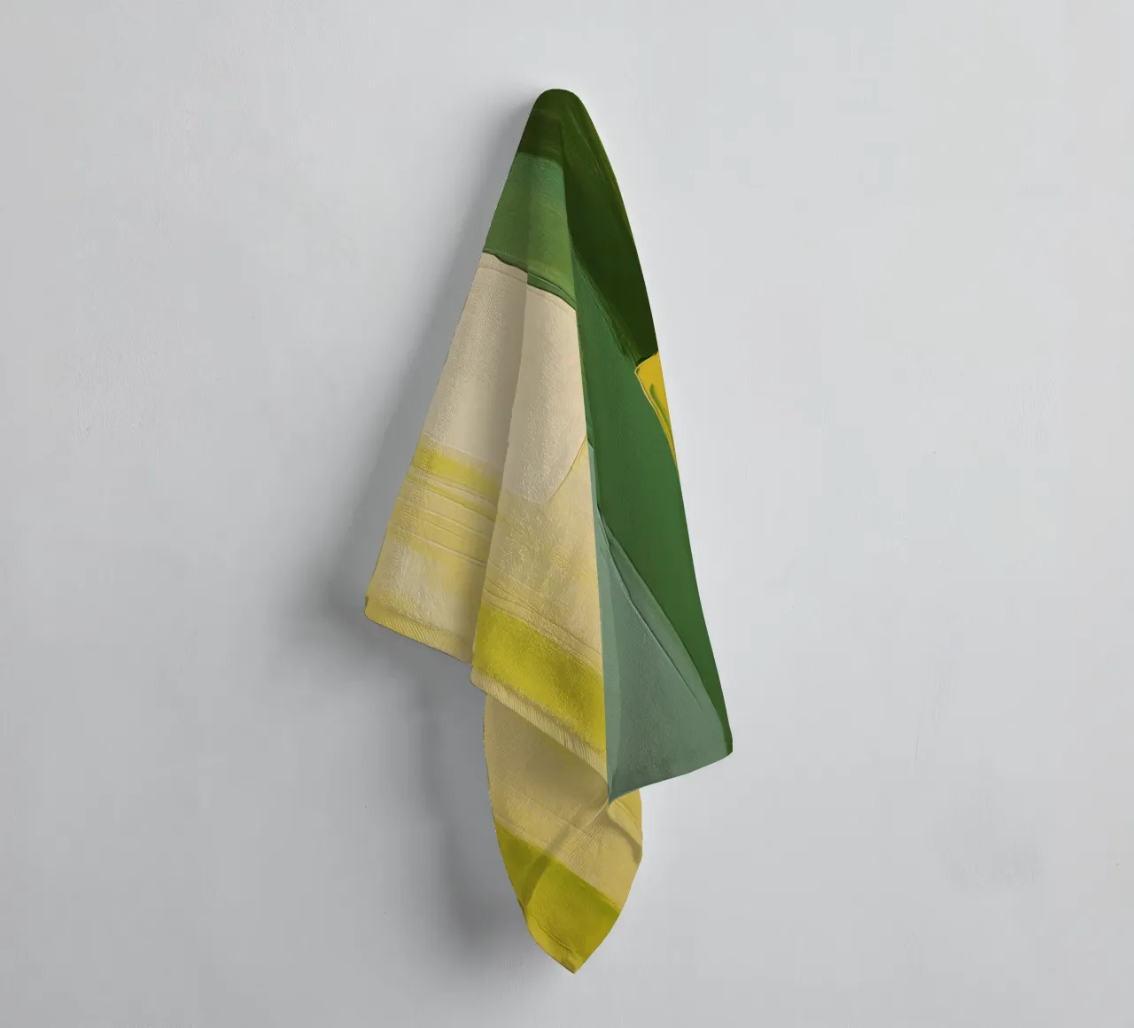 Abstract green and yellow asciugamano da bagno da Imagine