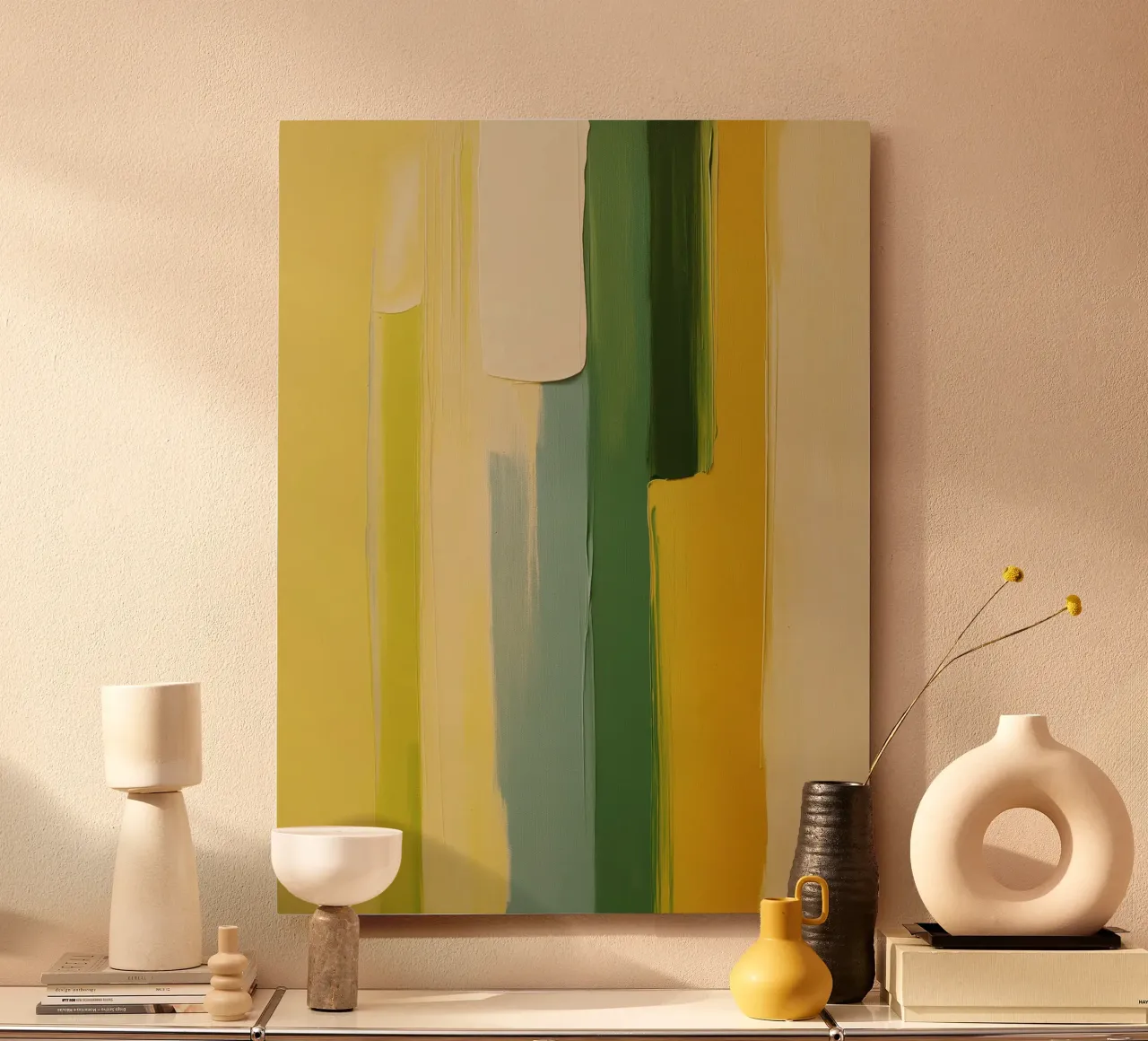 Abstract green and yellow alluminio dibond da Imagine