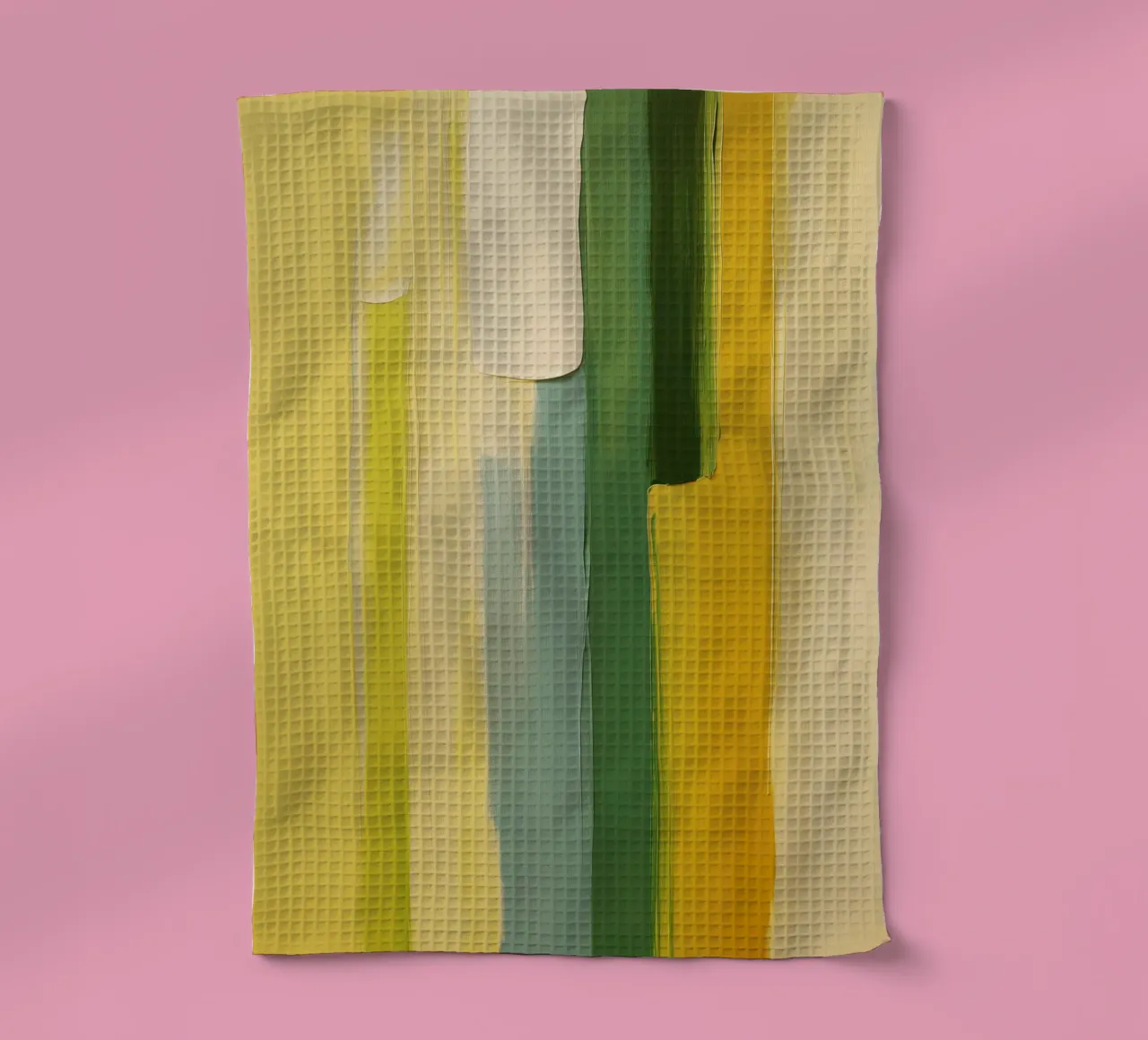 Abstract green and yellow canovaccio da cucina da Imagine