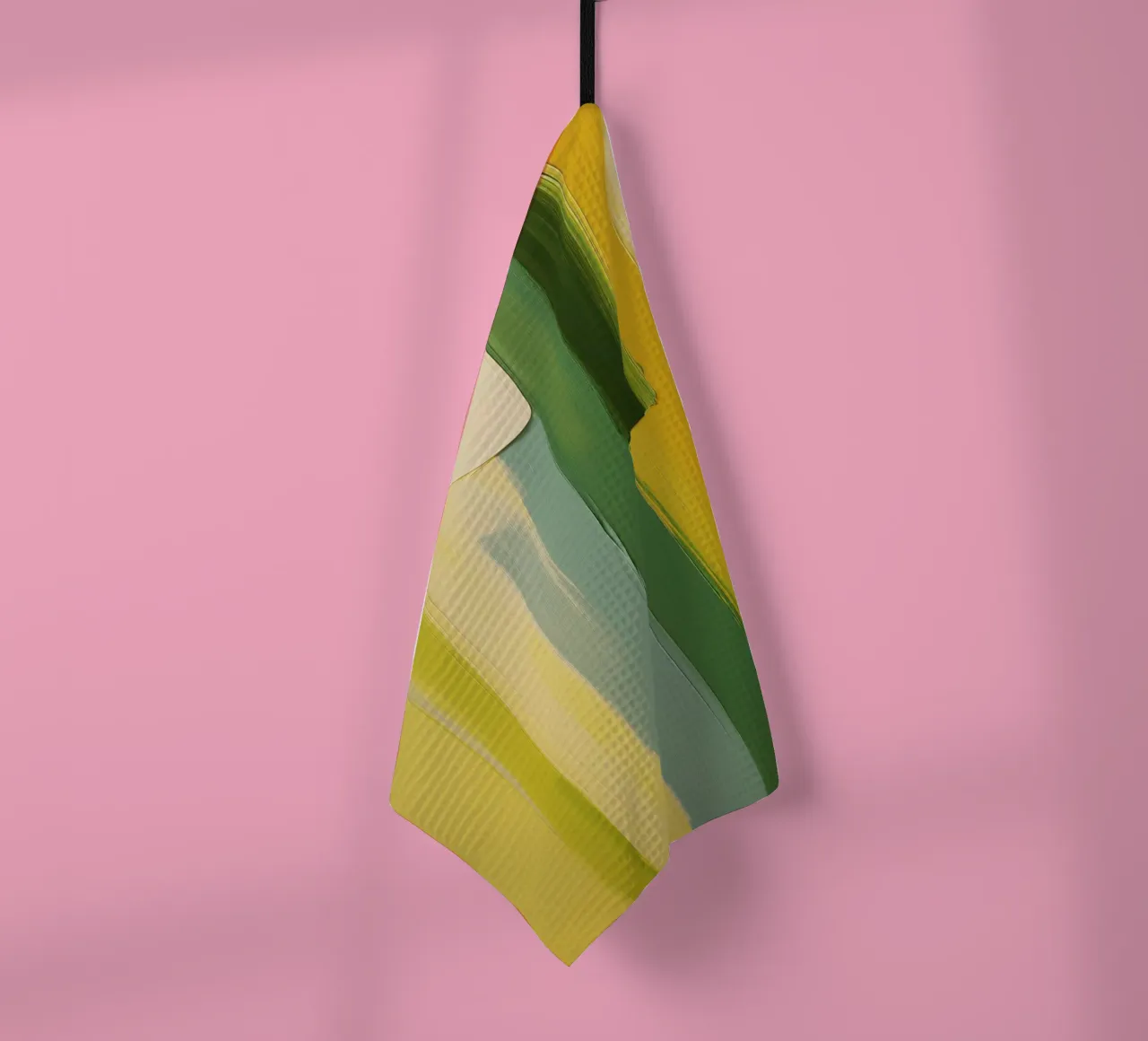 Abstract green and yellow canovaccio da cucina da Imagine