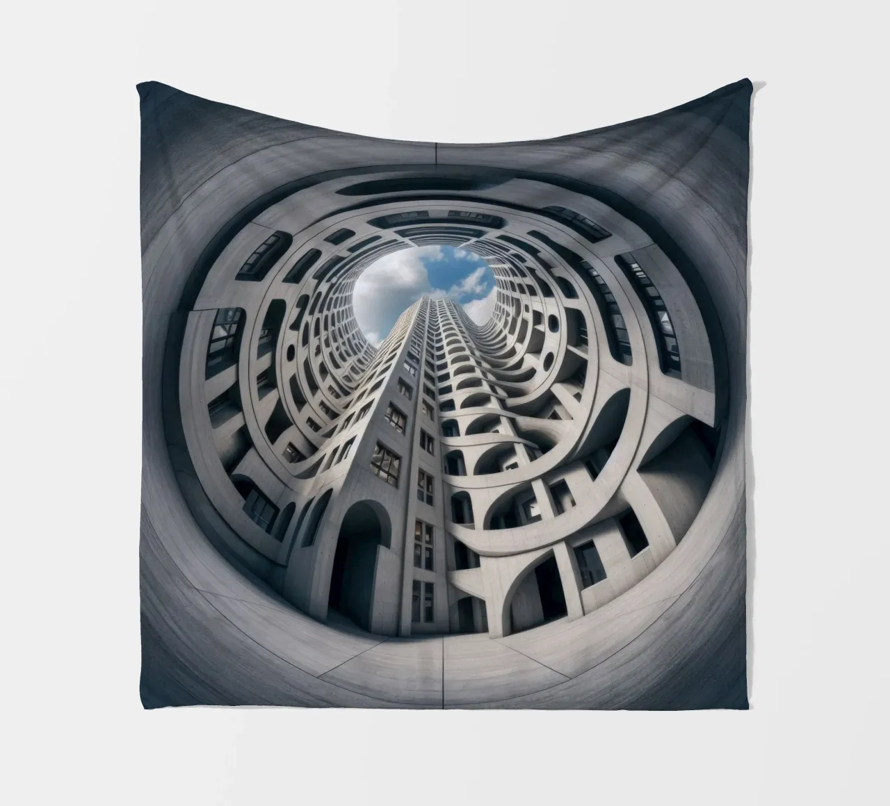 Sphere 011 - Futuristic Abstract Building manta de franela de Spheres
