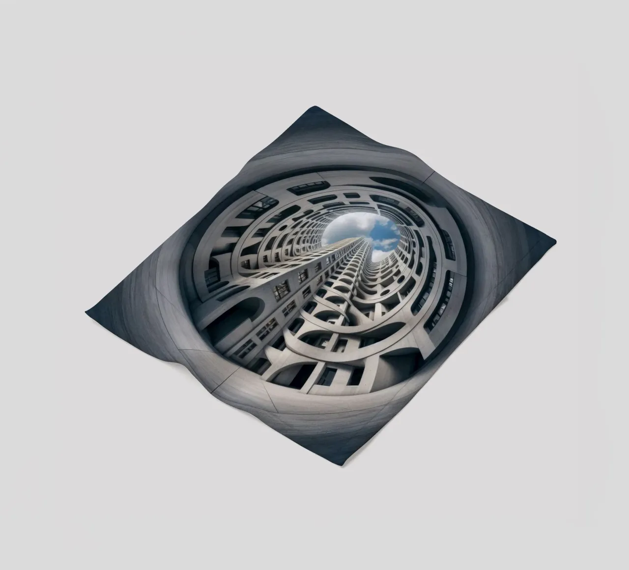 Sphere 011 - Futuristic Abstract Building coperta in pile da Spheres