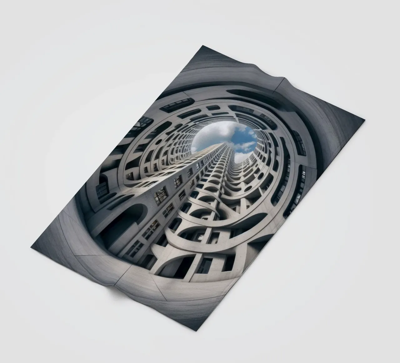 Sphere 011 - Futuristic Abstract Building manta de franela de Spheres