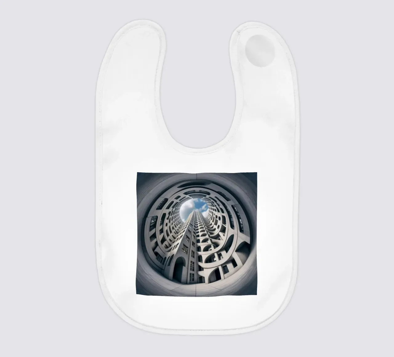 Sphere 011 - Futuristic Abstract Building baby bib by Spheres