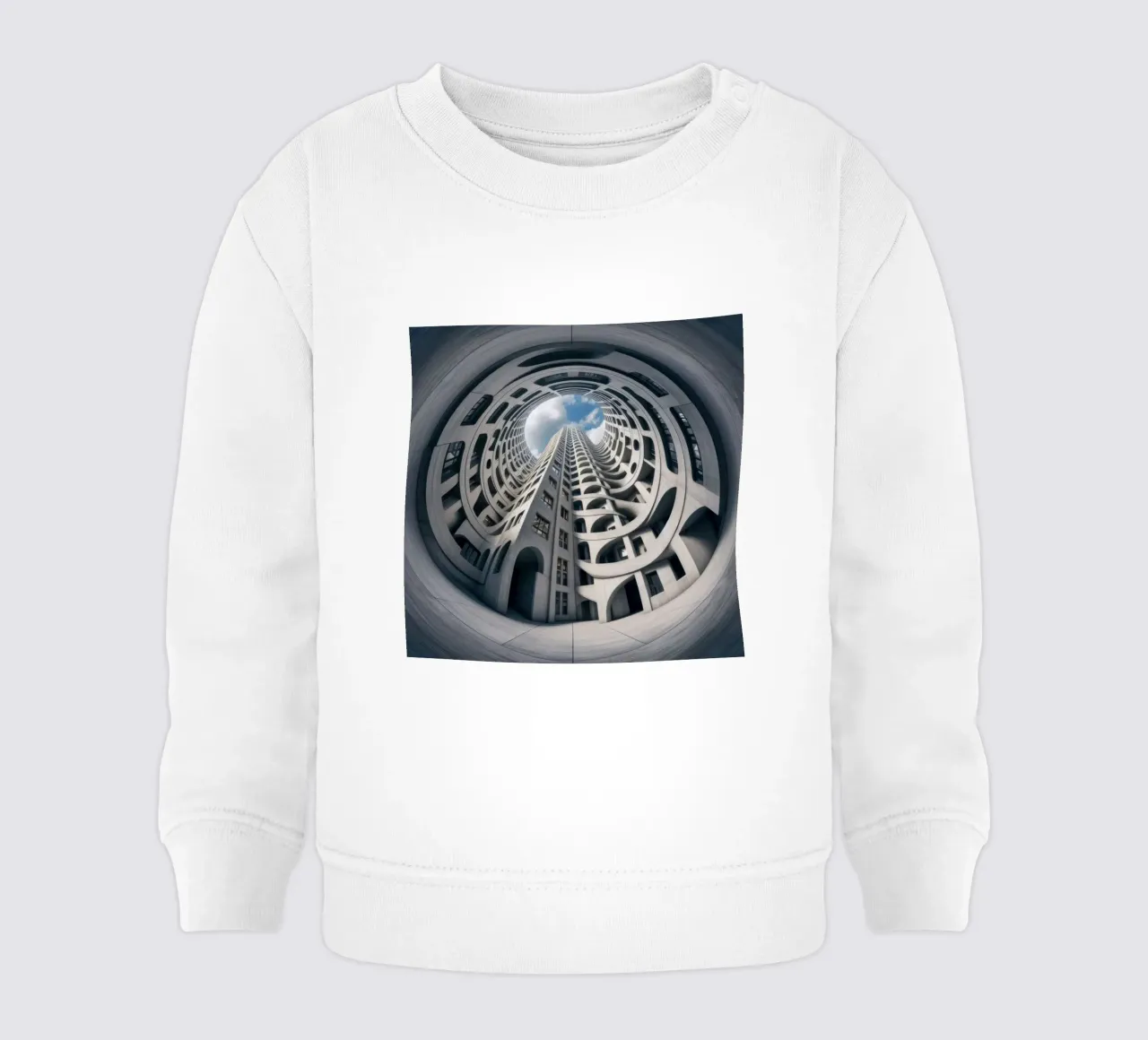 Sphere 011 - Futuristic Abstract Building Baby Sweatshirt von Spheres