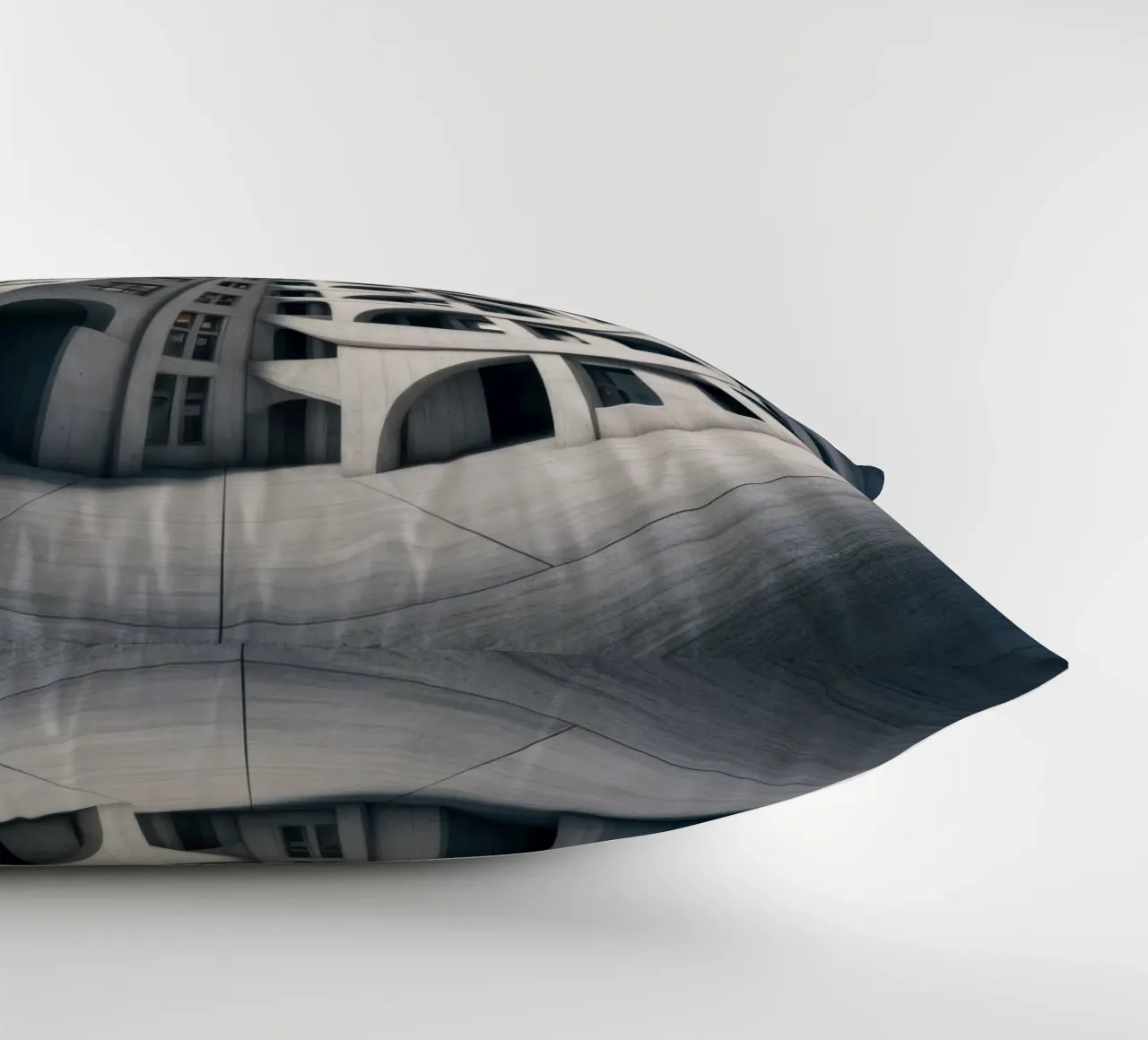 Sphere 011 - Futuristic Abstract Building cuscino da Spheres