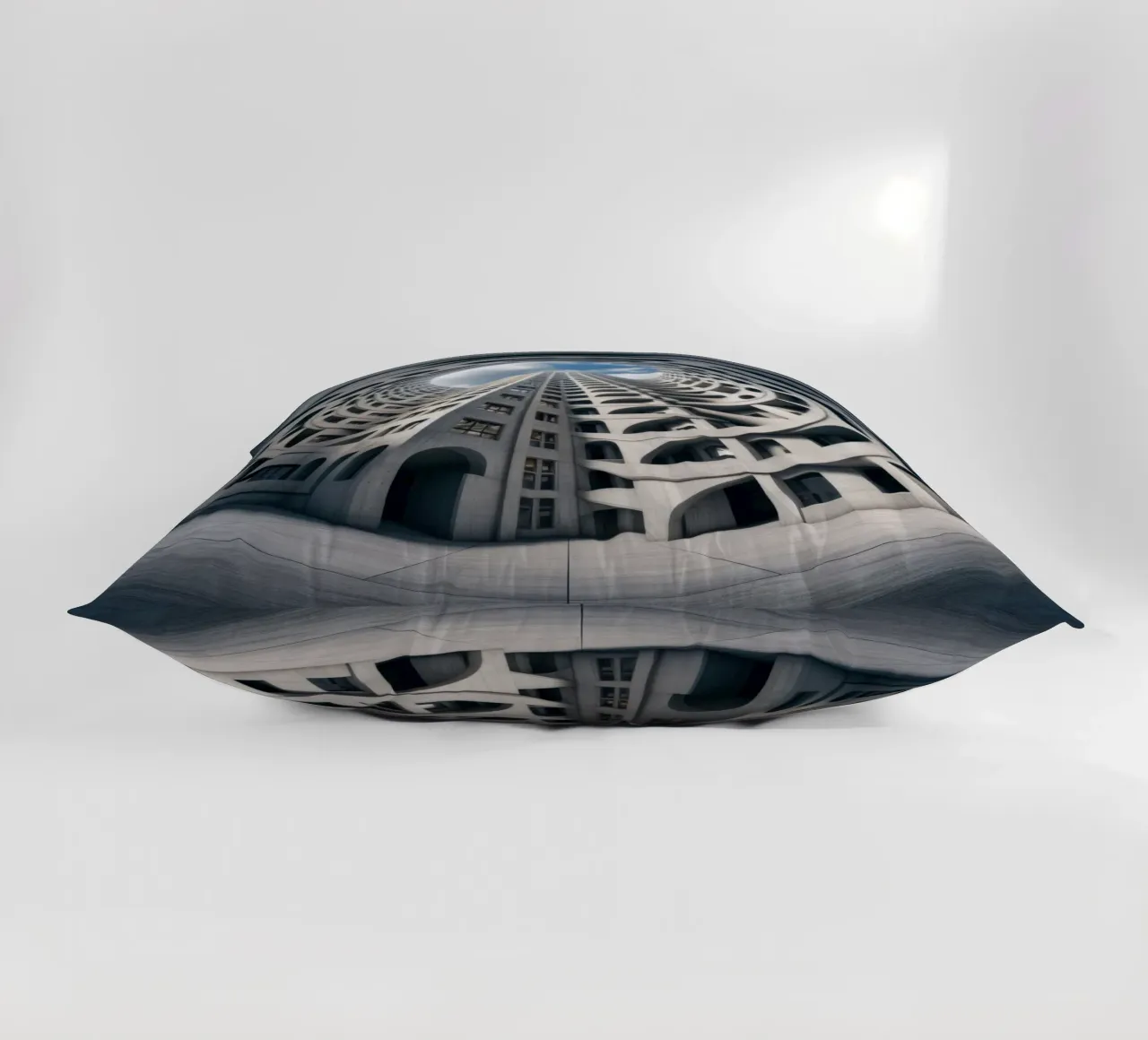 Sphere 011 - Futuristic Abstract Building cuscino da Spheres