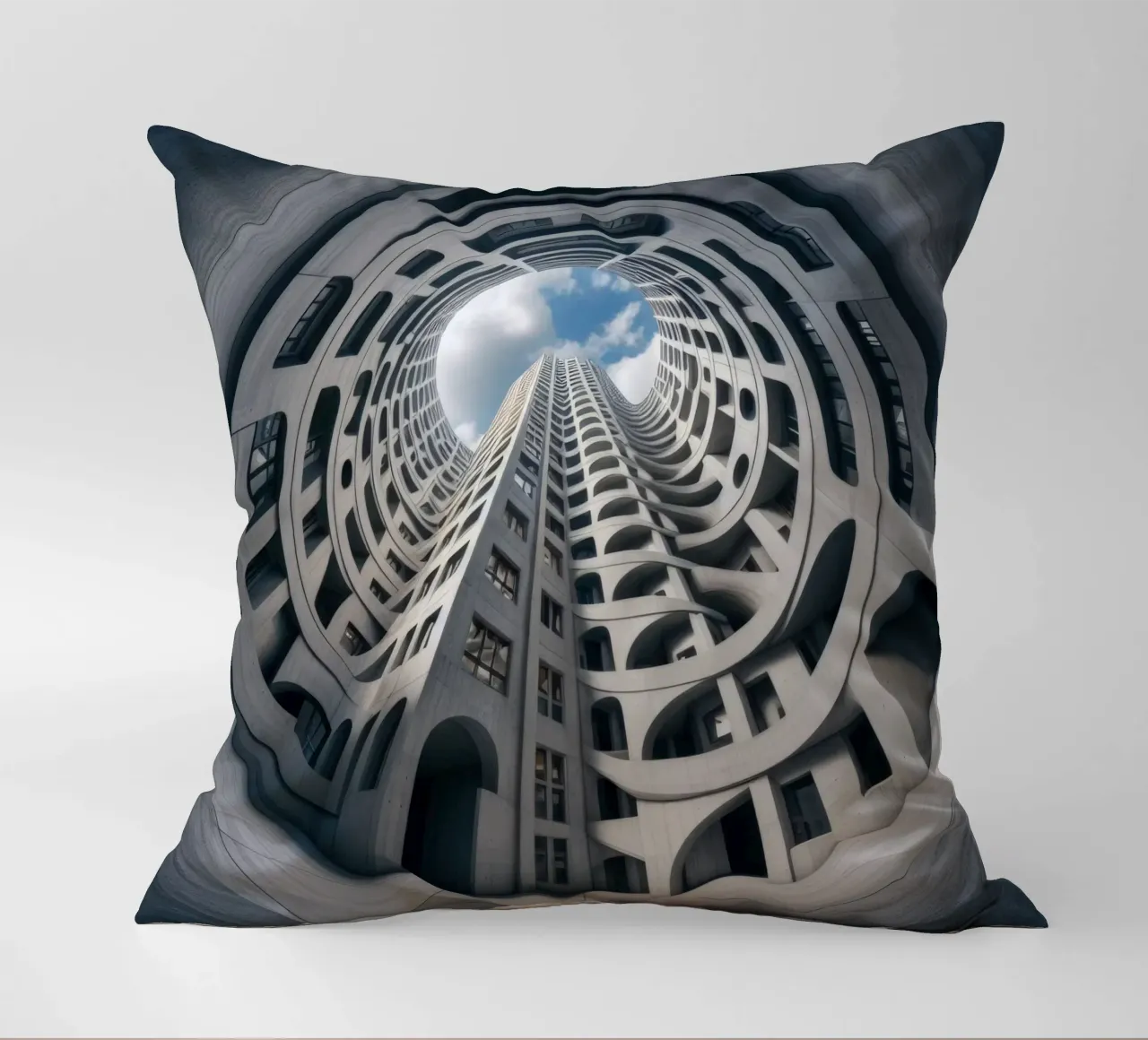 Sphere 011 - Futuristic Abstract Building cuscino da Spheres