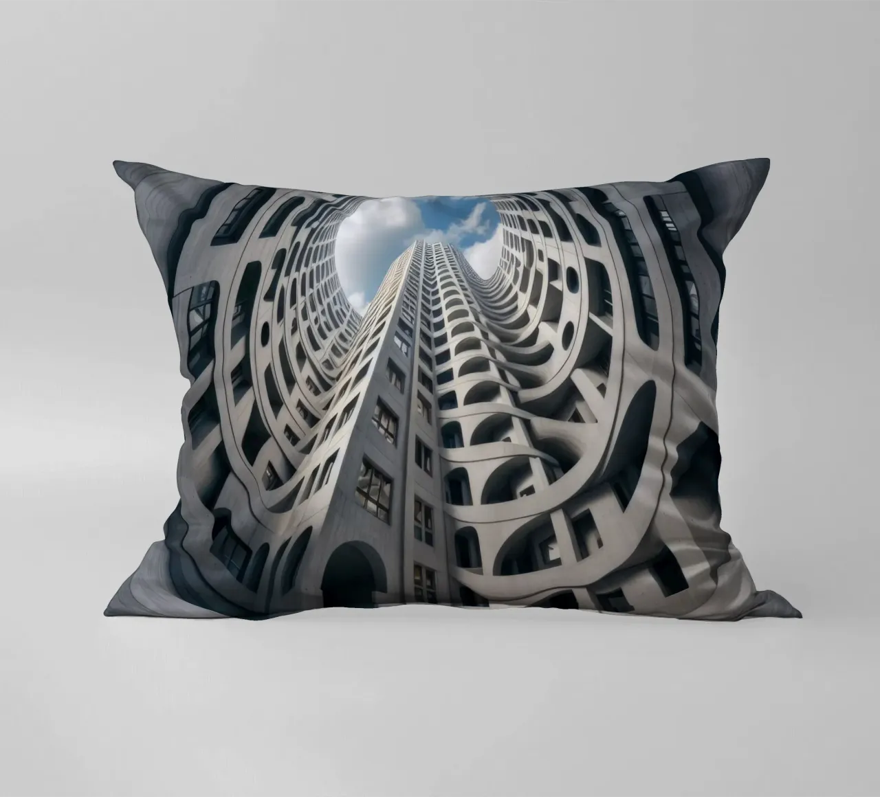 Sphere 011 - Futuristic Abstract Building cuscino da Spheres