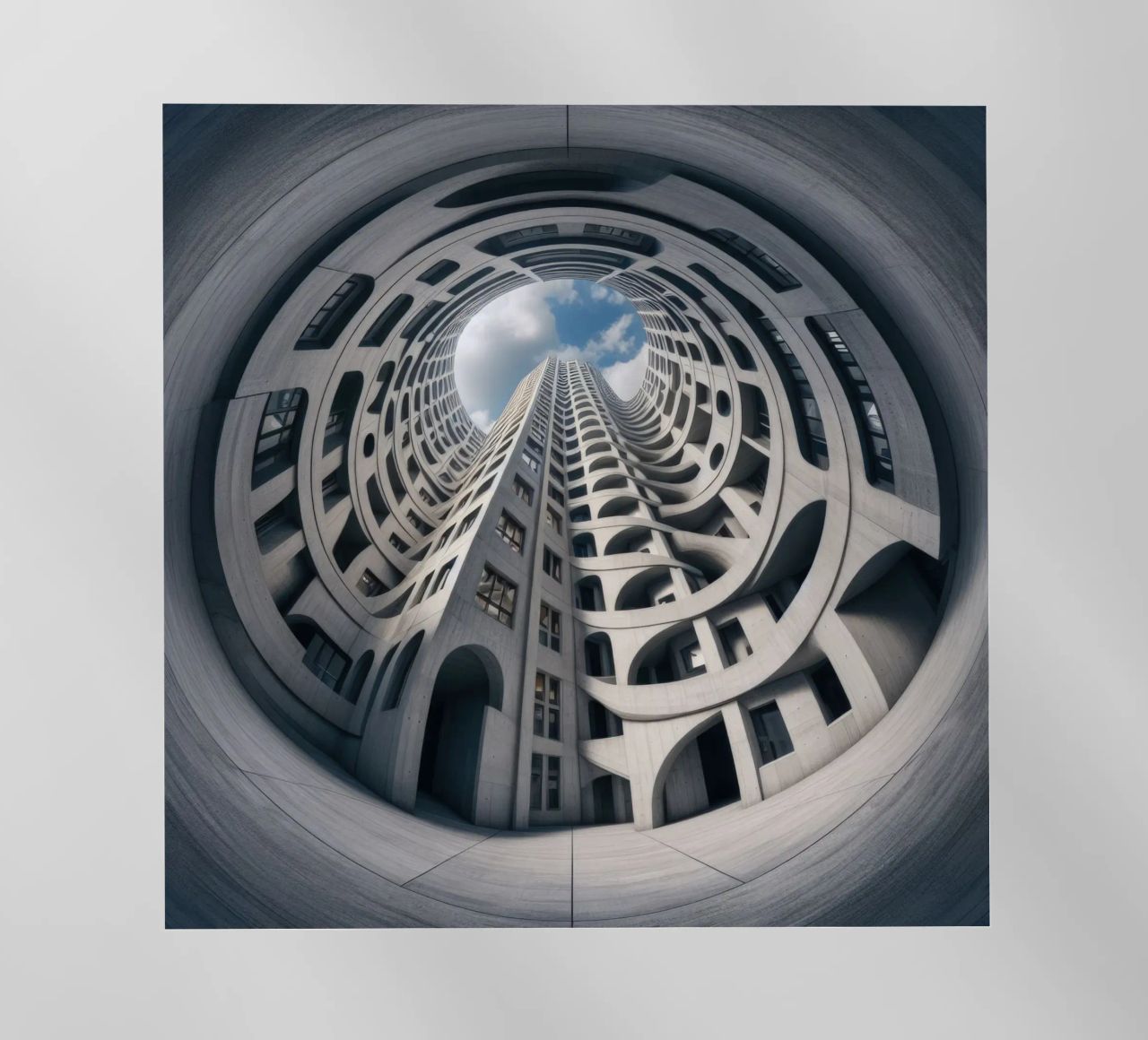 Sphere 011 - Futuristic Abstract Building pellicola backlit da Spheres